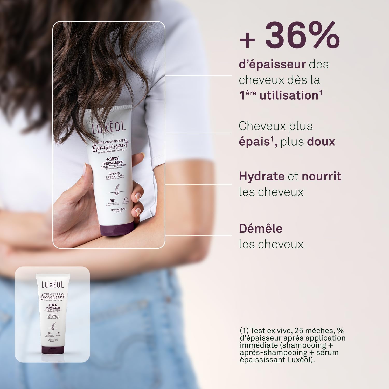 Thumbnail 1 de Après-shampoing épaississant LUXEOL 200 ml