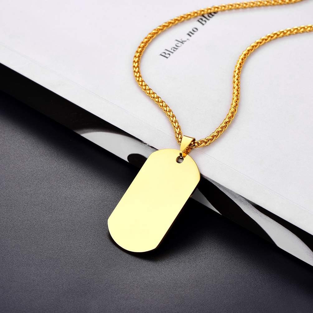 Thumbnail 3 de PROSTEEL Collana militare personalizzata con dog tag in acciaio 316L, catena 55+5 cm e incisione laser