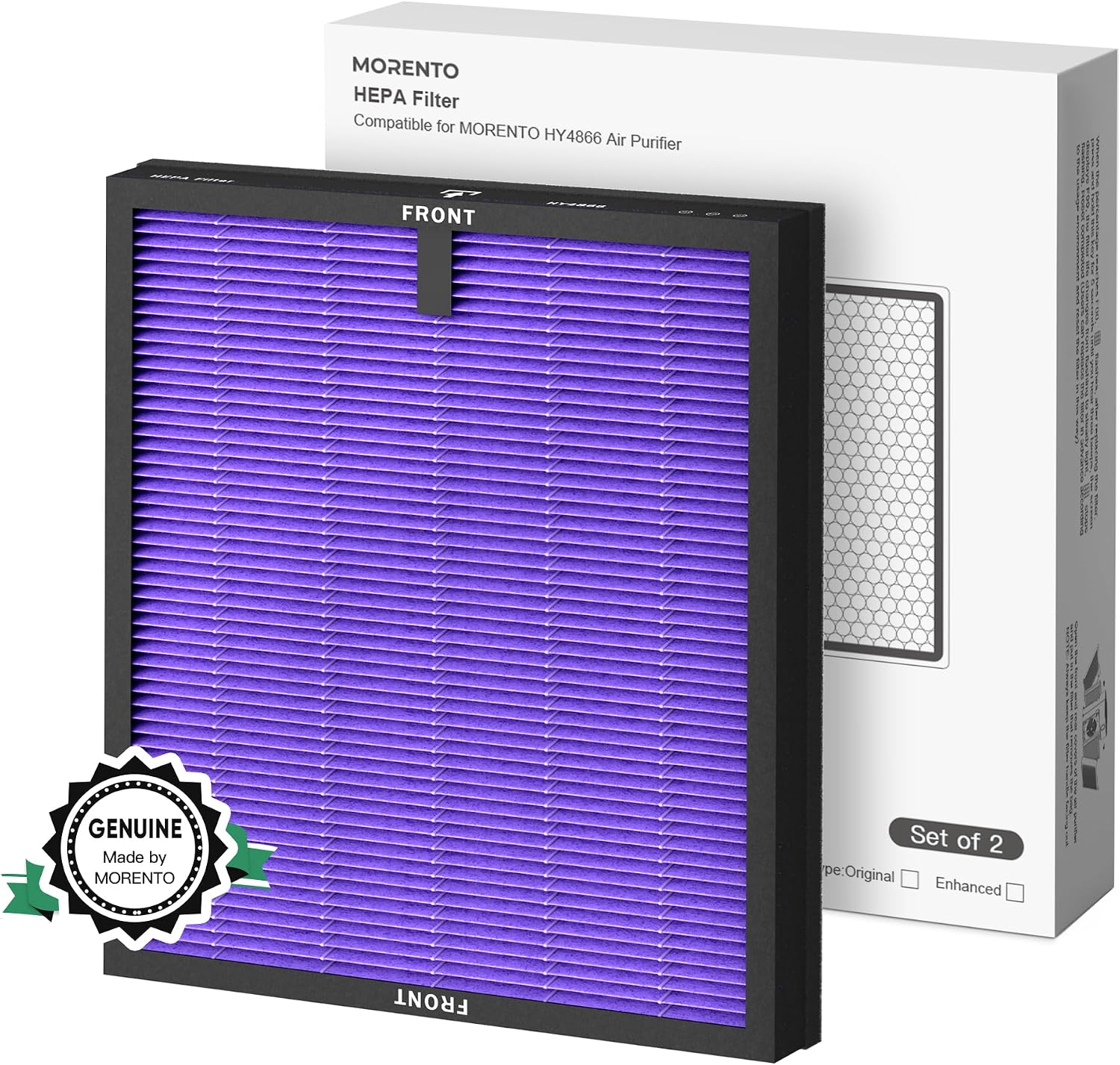 Detalle de MORENTO HEPA Air Purifier Filter, HY4866