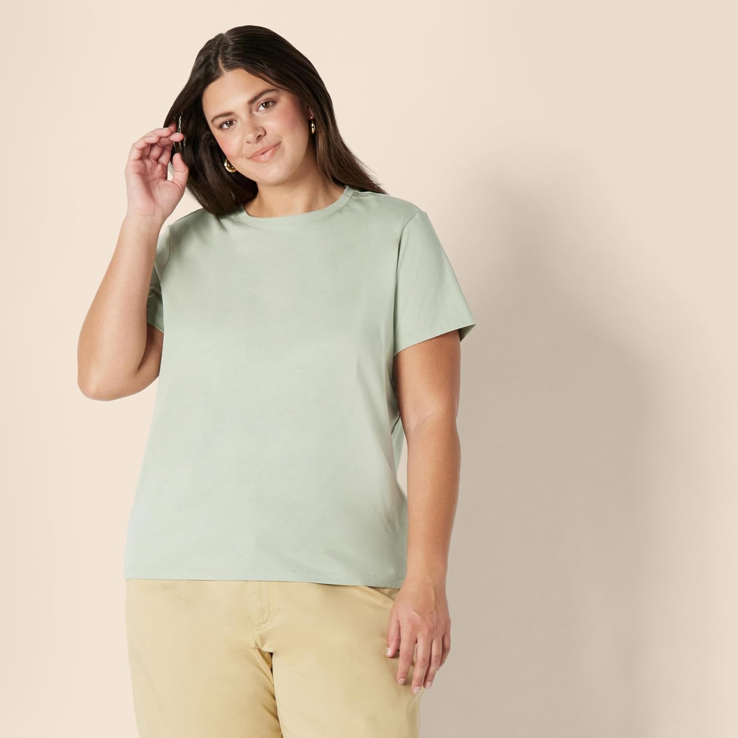 Thumbnail 4 de Amazon Essentials Damen Kurzarm-T-Shirt Rundhals Regular Fit aus 100% Baumwolle