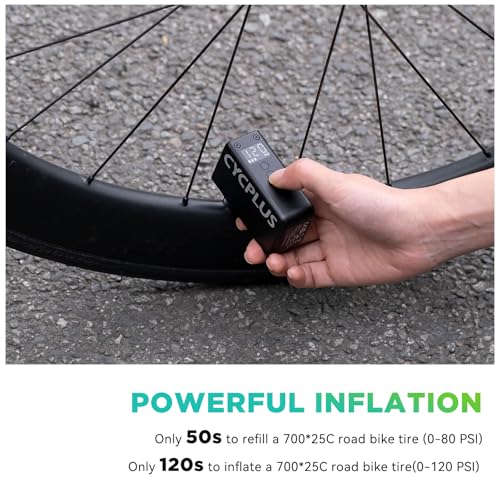 Detalle de CYCPLUS mini bomba eléctrica de bicicleta AS2Pro