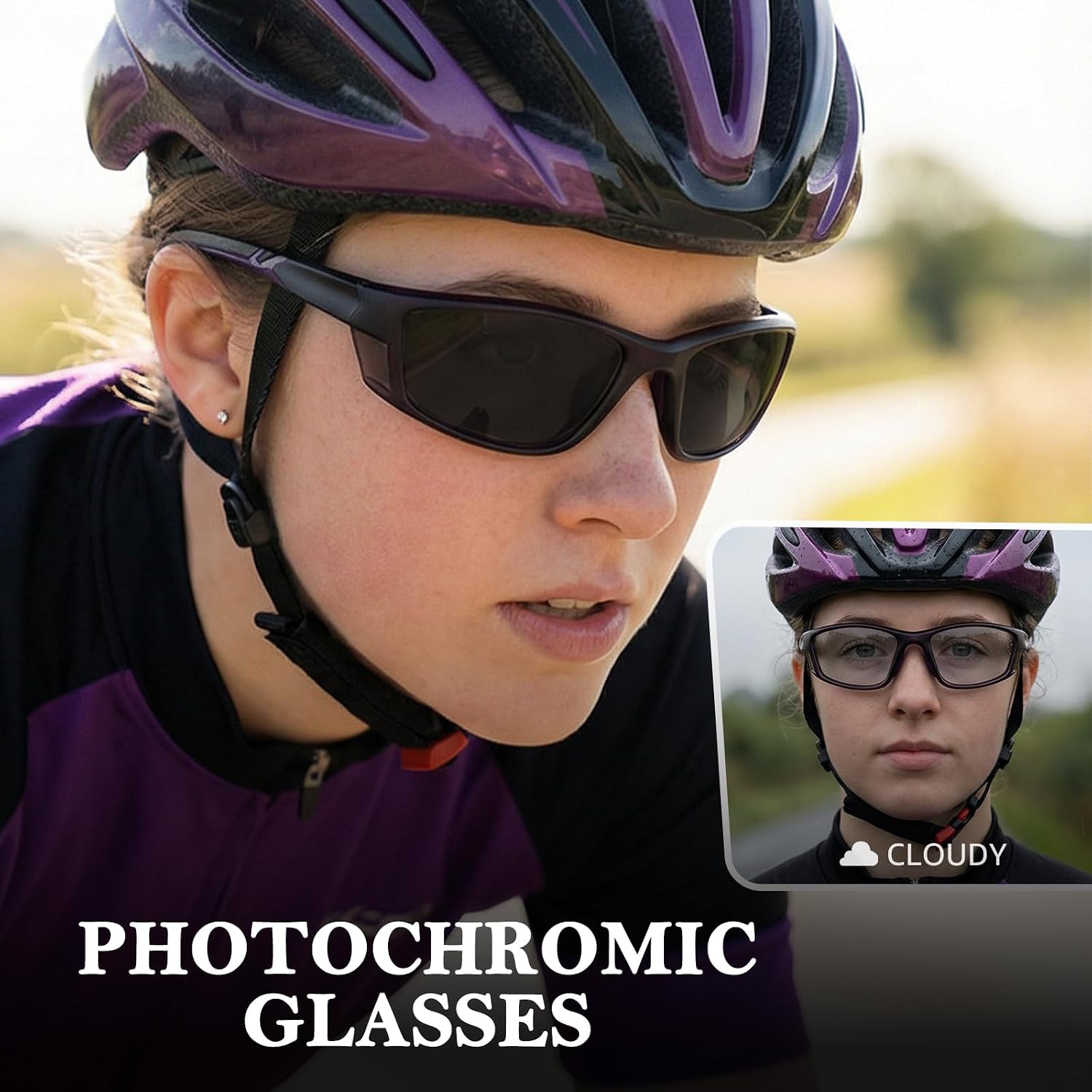 Detalle de Photochromic running sunglasses UV400