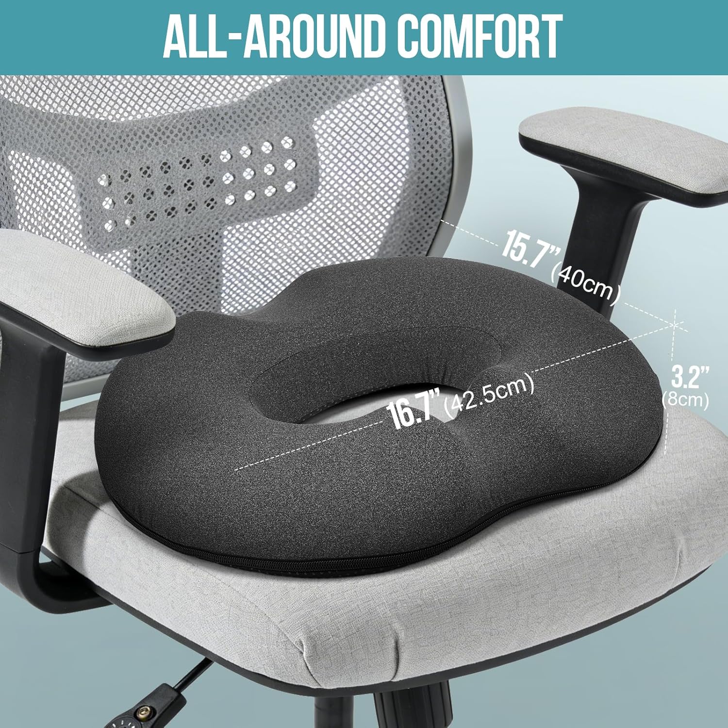 Thumbnail 1 de DmTown Donut Cushion for Hemorrhoids – Comfortable Coccyx Pillow with Memory Foam