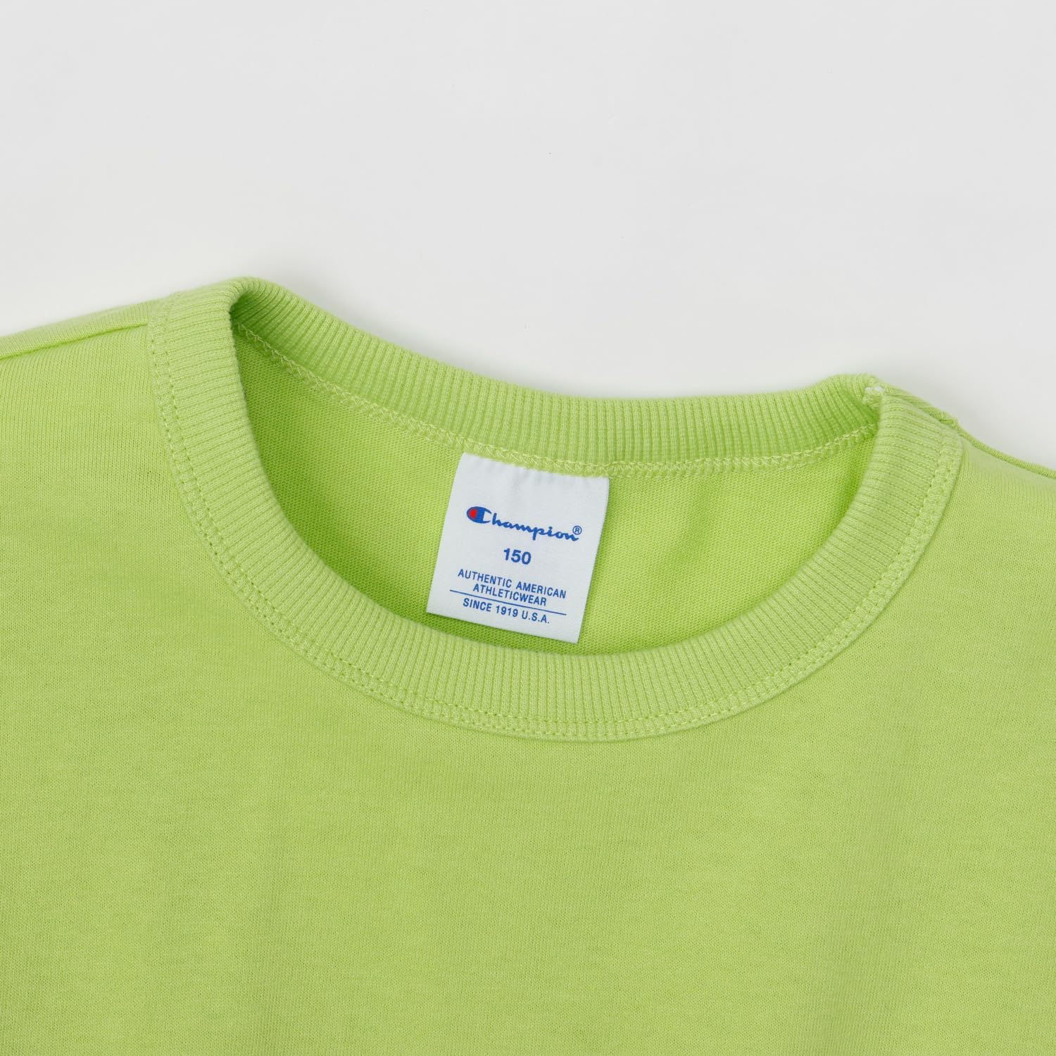 Detalle 2 de Champion CKSY404Z キッズ長袖Tシャツ 綿100%・バインダーネック・左胸ロゴ刺繍