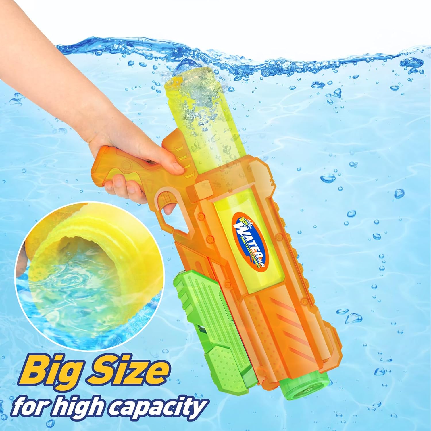 Thumbnail 3 de Super Water Gun for Kids & Adults: 2 Pack (1200CC) with Long Range Blaster