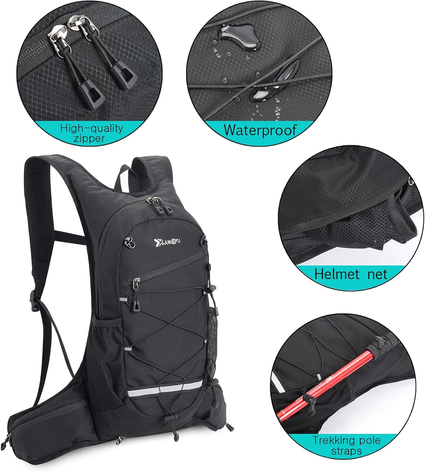 Thumbnail 2 de Fistcale Lightweight Breathable Bike Backpack 8L — Foldable Daypack for Cycling, Running and Daily Commutes