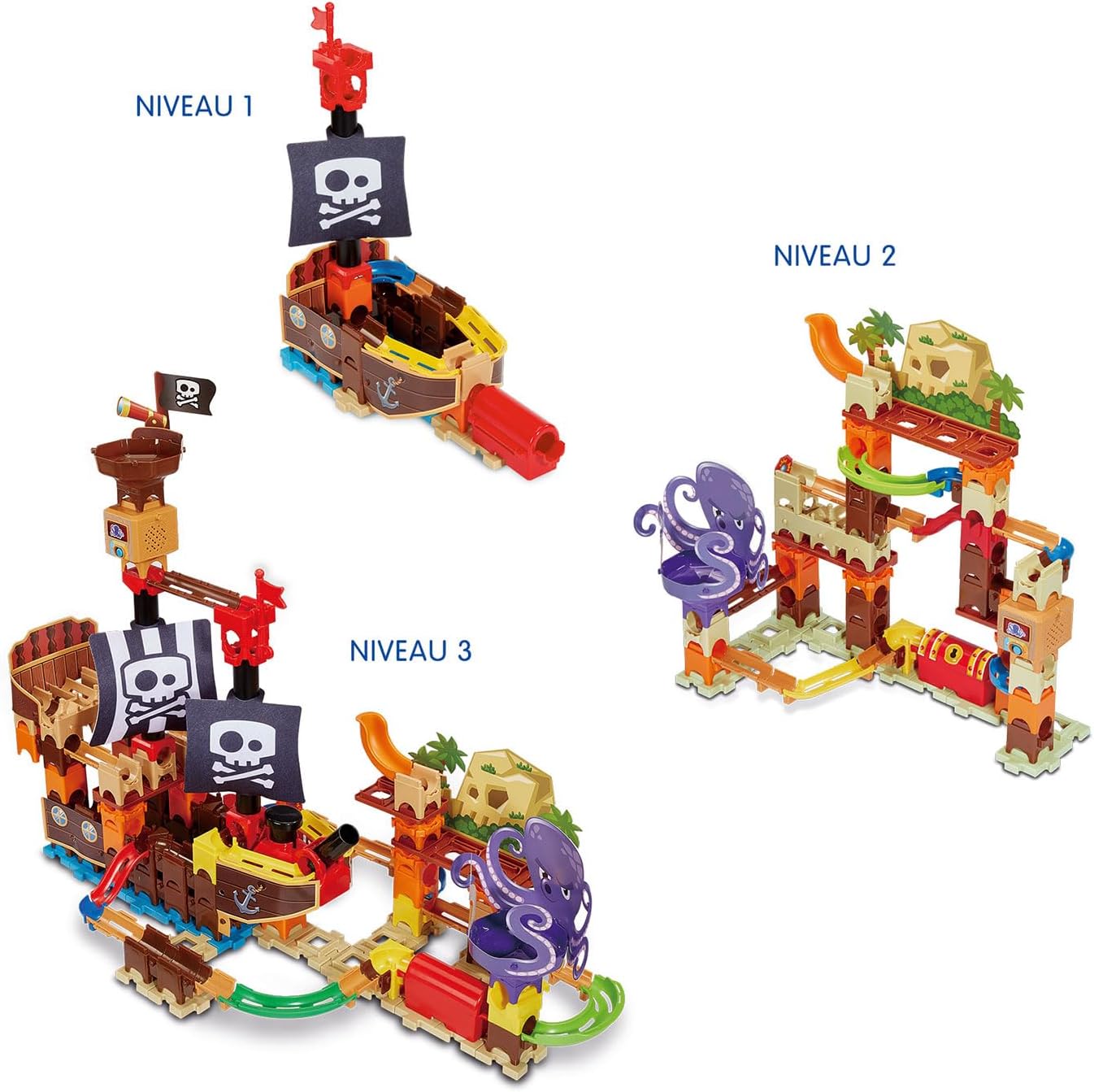 Detalle 2 de VTech Marble Rush Adventures interactief piratenschip van kunststof