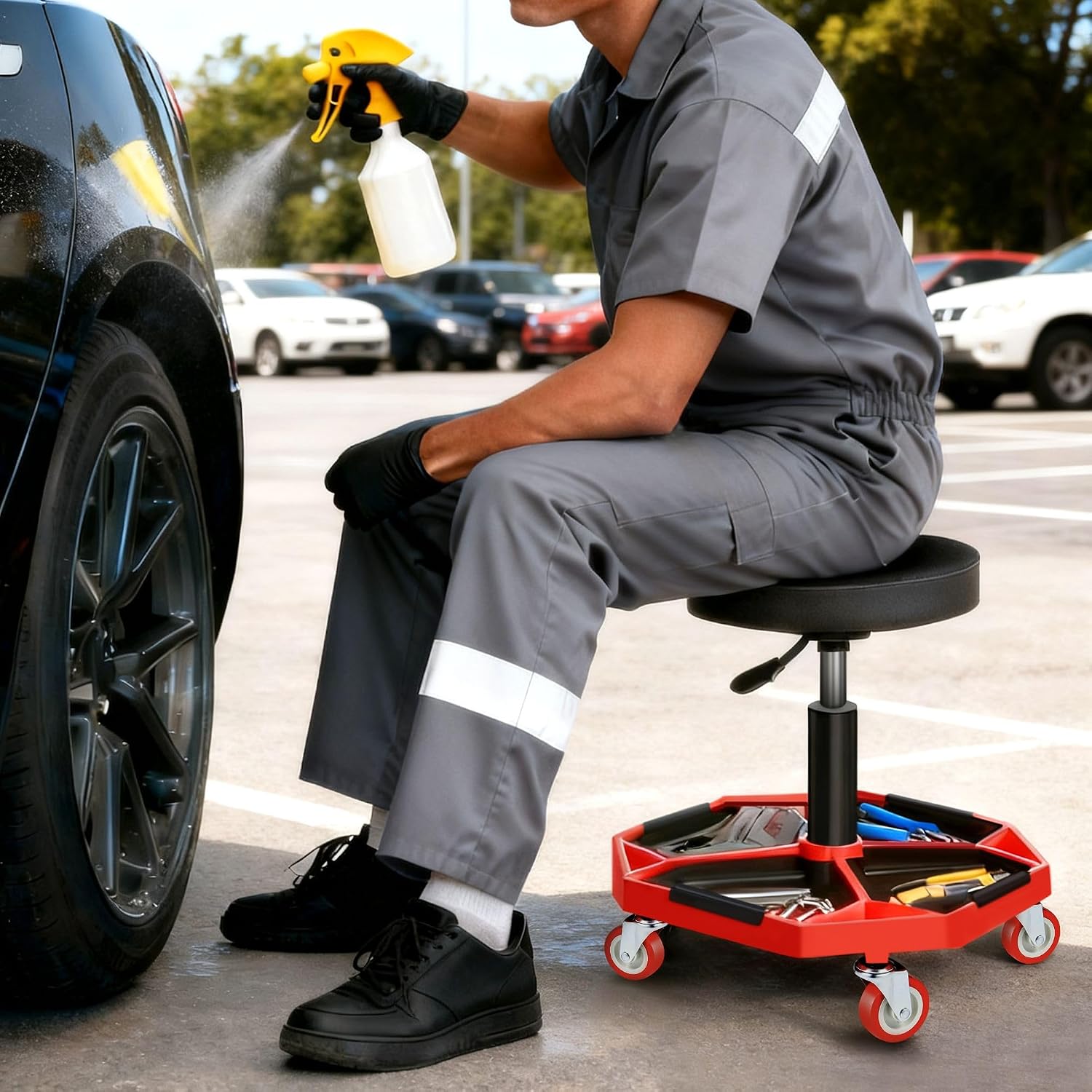 Detalle de DNA Motoring TOOLS-00253 54cm mechanic stool