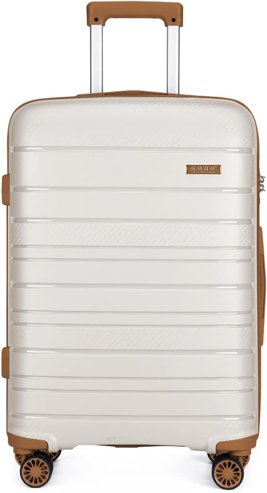 Detalle de Kono Lightweight Suitcase: Polypropylene Hard Shell Hand Luggage with TSA Lock and 4 Silent Wheels
