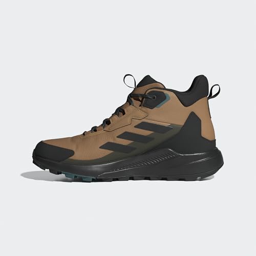 Detalle de adidas Herren Terrex Anylander Mid Rain.Rdy Wanderschuh – Cardboard/Core Black/Shadow Olive, EU 43 1/3