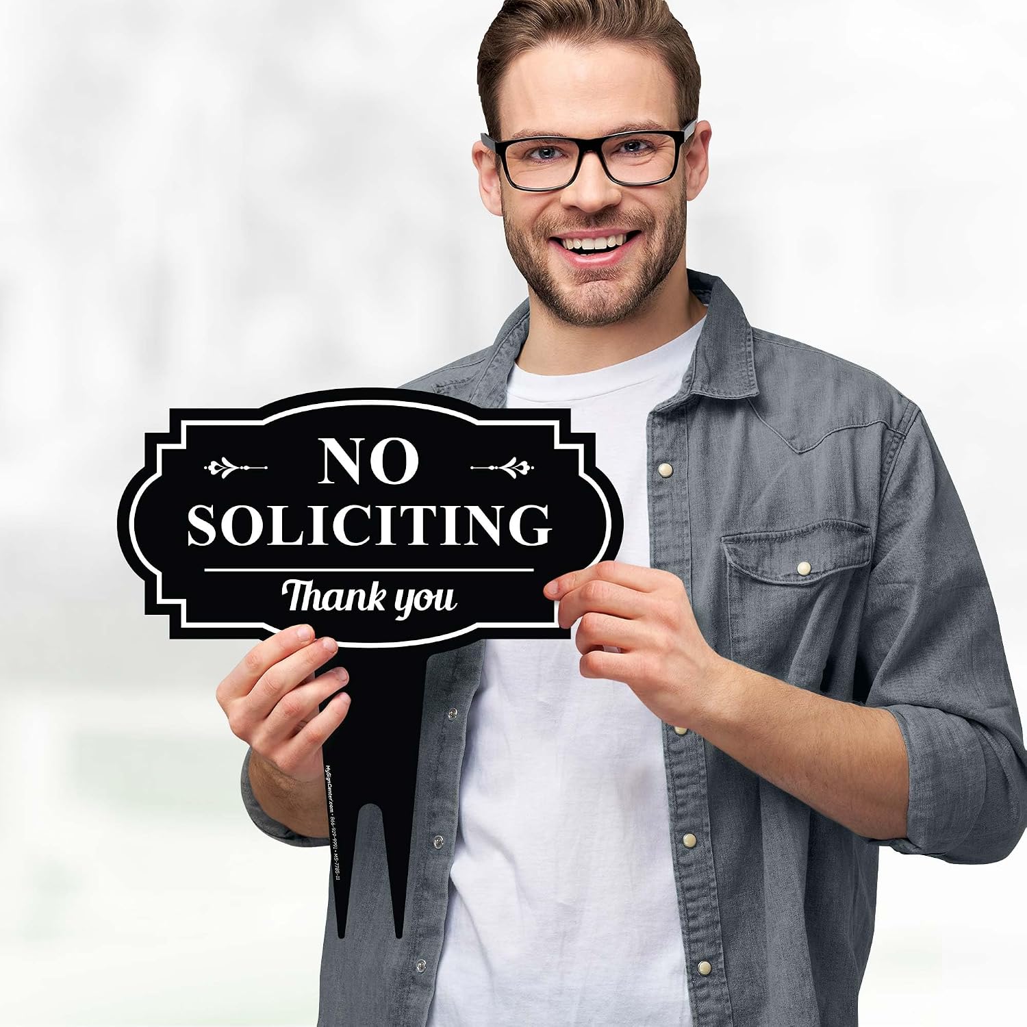 Thumbnail 3 de My Sign Center No Soliciting Sign 11 x 11 Inches