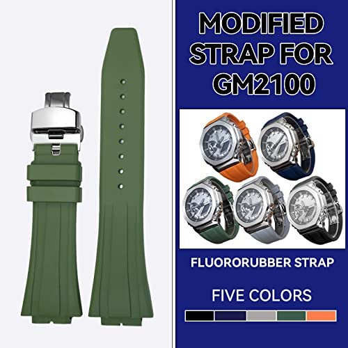 Thumbnail 8 de Korlexchi Correa de Reloj de Goma de Fluororubber para Casio GM-2100 / GM2100B (Liberación rápida)
