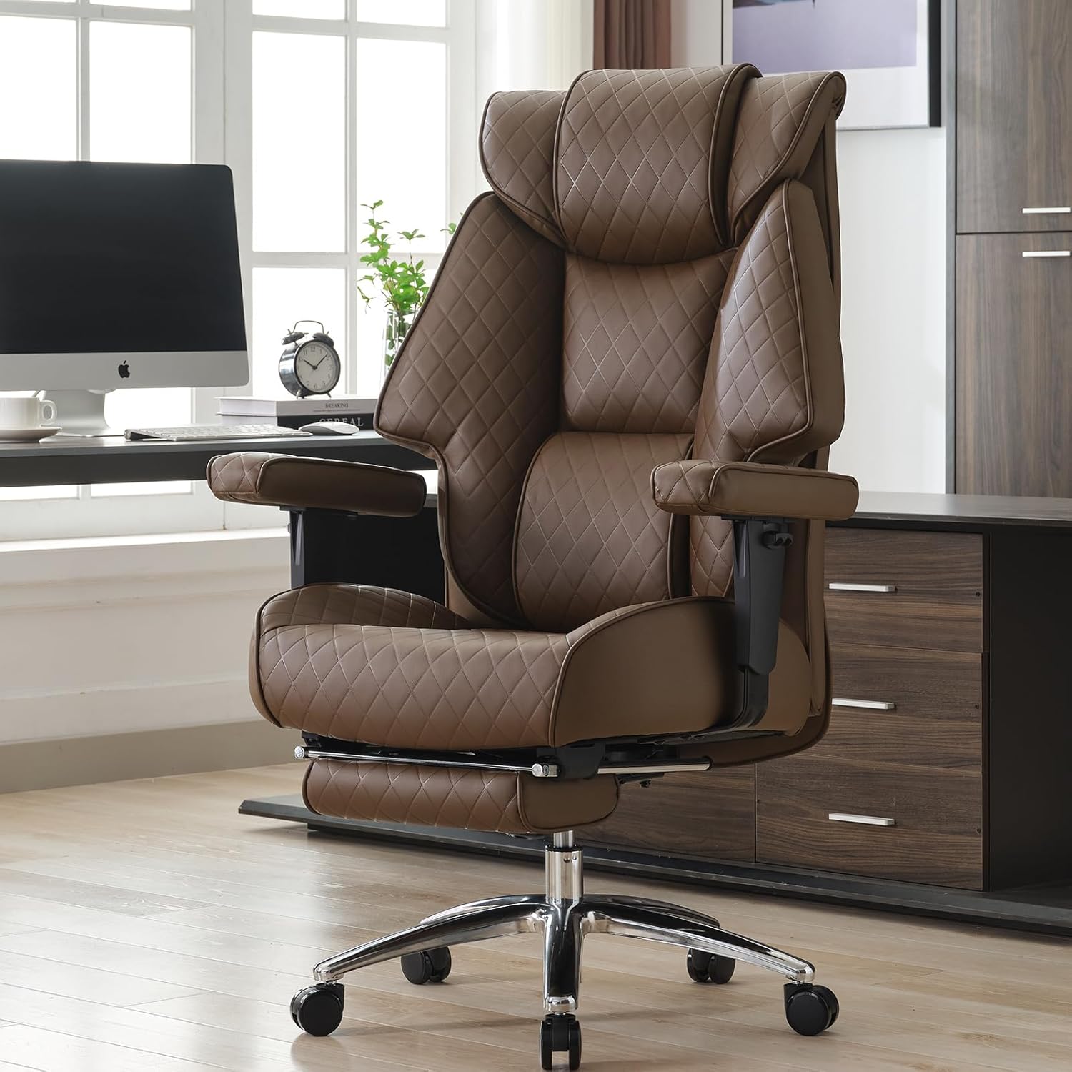 EXCEBET Big and Tall Office Chair with Footrest ⚙