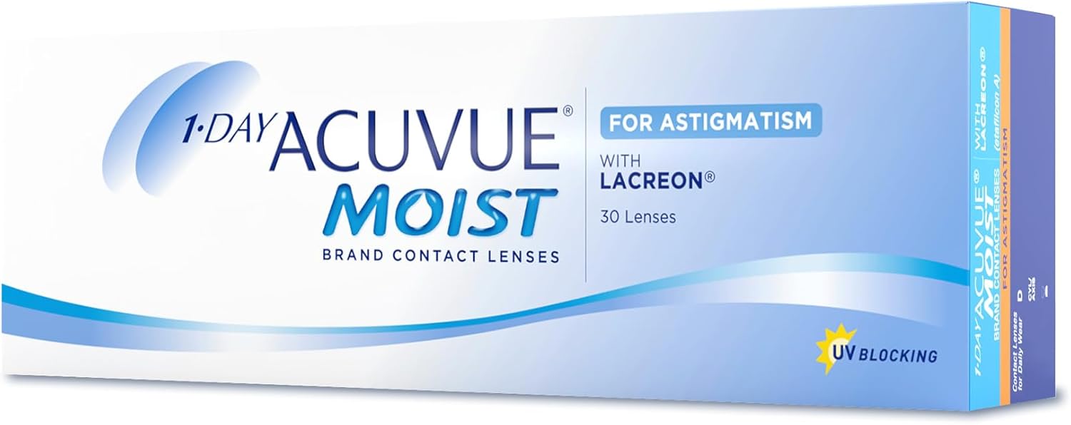 Thumbnail 2 de ACUVUE MOIST 1-DAY for Astigmatism Tageslinsen mit -3.00 dpt, Cyl -1.25, Ach 90 & BC 8.5 (30 Linsen)