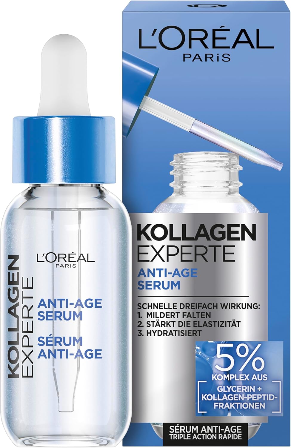 Detalle de L'Oréal Paris Kollagen Expert Anti-Age-serum, 30 ml med kollagenpeptider