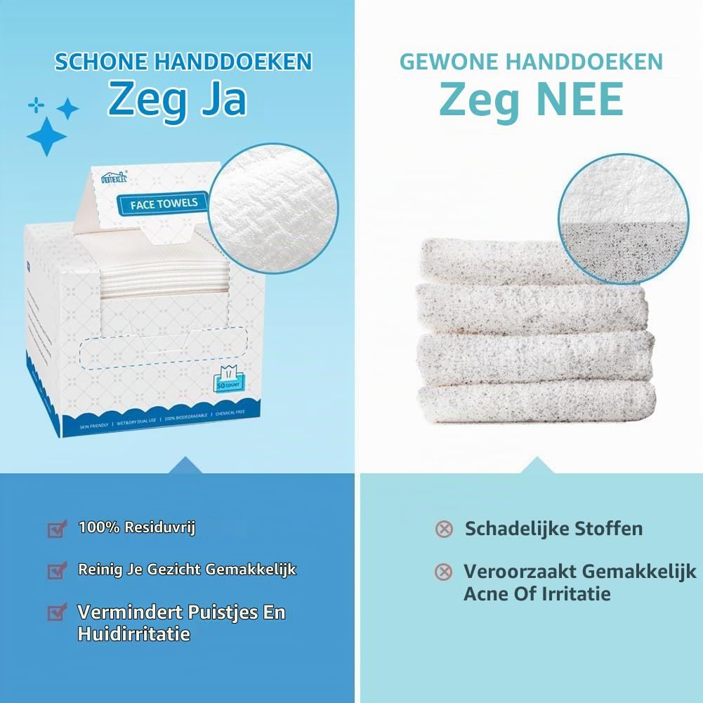 Thumbnail 6 de HOMEXCEL wegwerp gezichtsdoekjes, 200 stuks, 20 x 20 cm