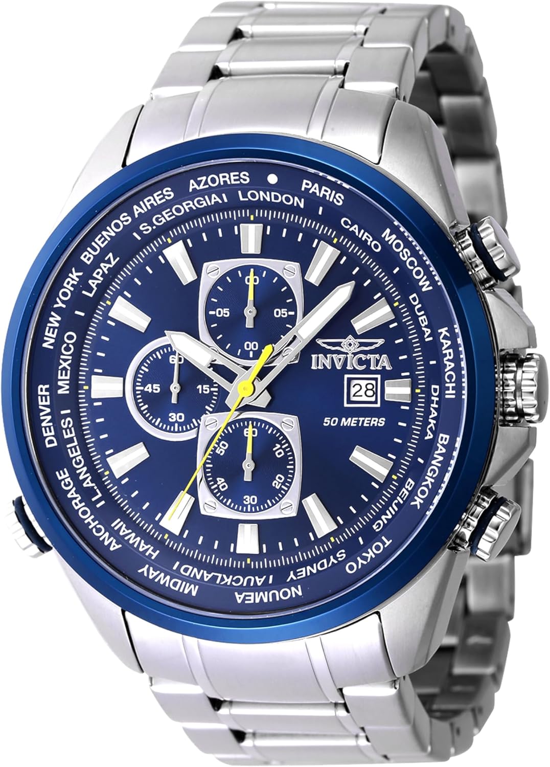 Thumbnail 6 de Invicta Aviator 47819 : montre homme à quartz en acier inoxydable, boîtier 50 mm