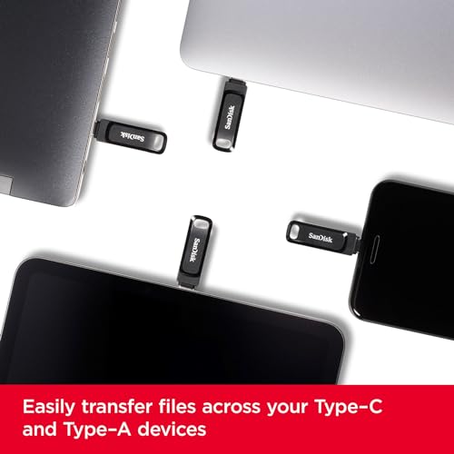 Thumbnail 1 de SanDisk Ultra Dual Drive Go 256 Go: clé USB-C/USB-A réversible, jusqu’à 400 Mo/s