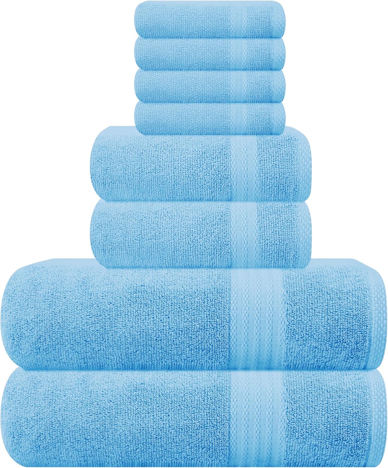 Detalle de GLAMBURG Cotton Towel Set, 8-Piece