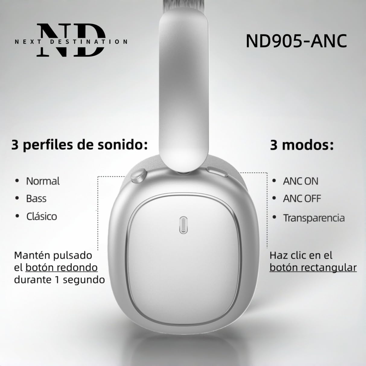 Thumbnail 5 de ND NEXT DESTINATION ND905-ANC Auriculares 40H