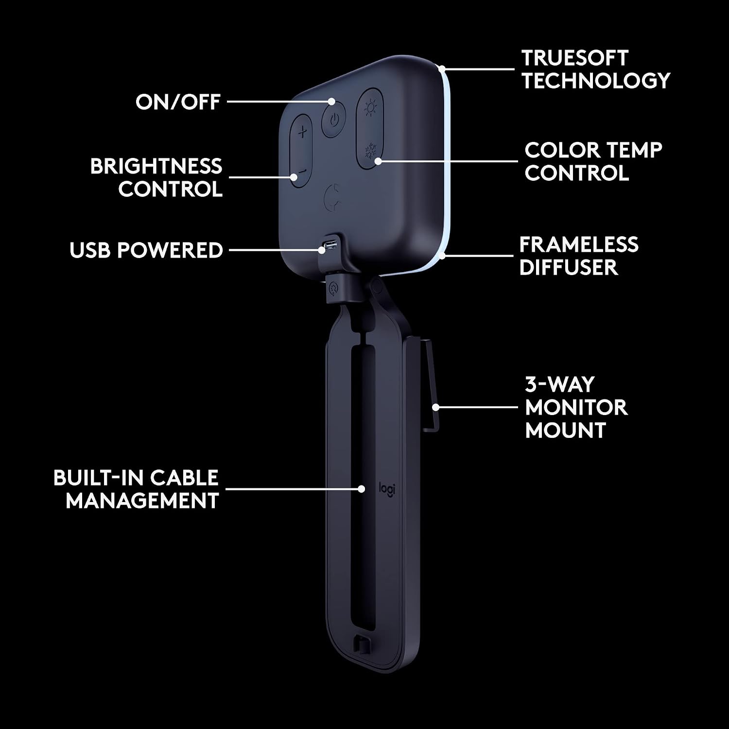 Thumbnail 5 de Logitech G Litra Glow 946-000001 LED Streaming Light, Graphite