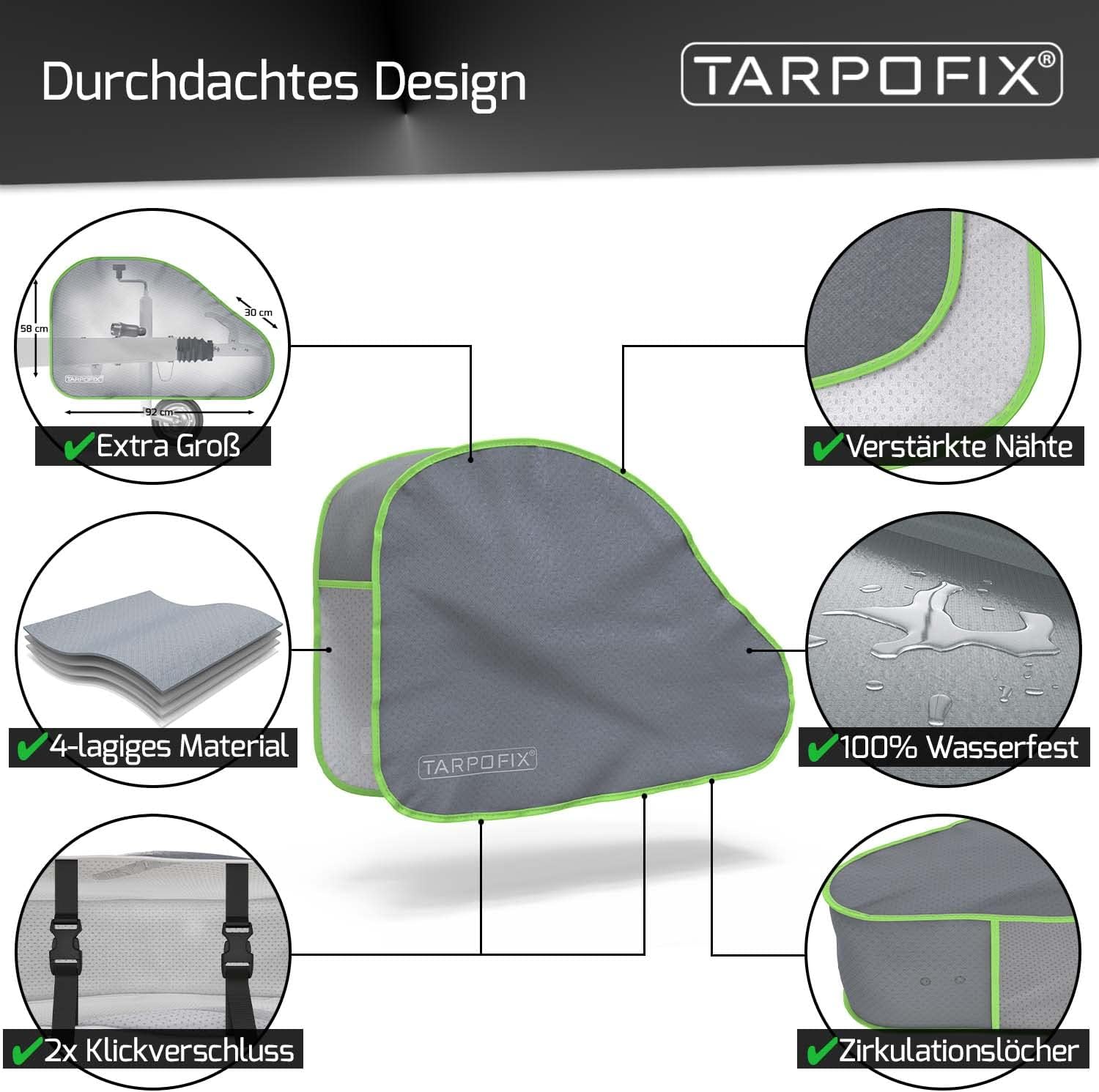 Thumbnail 5 de Tarpofix Deichselabdeckung Groß 4‑Lagen Schutz