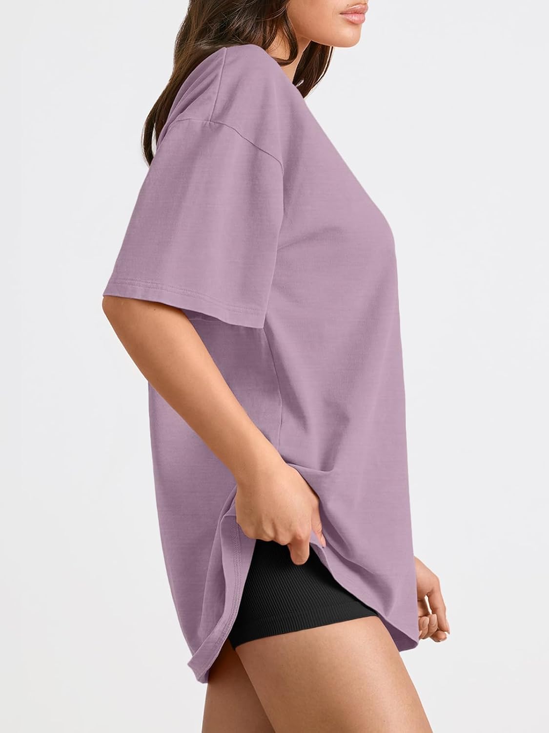 Detalle de LILLUSORY Oversized T-Shirts for Women (UK) – short sleeve tunic style casual tops