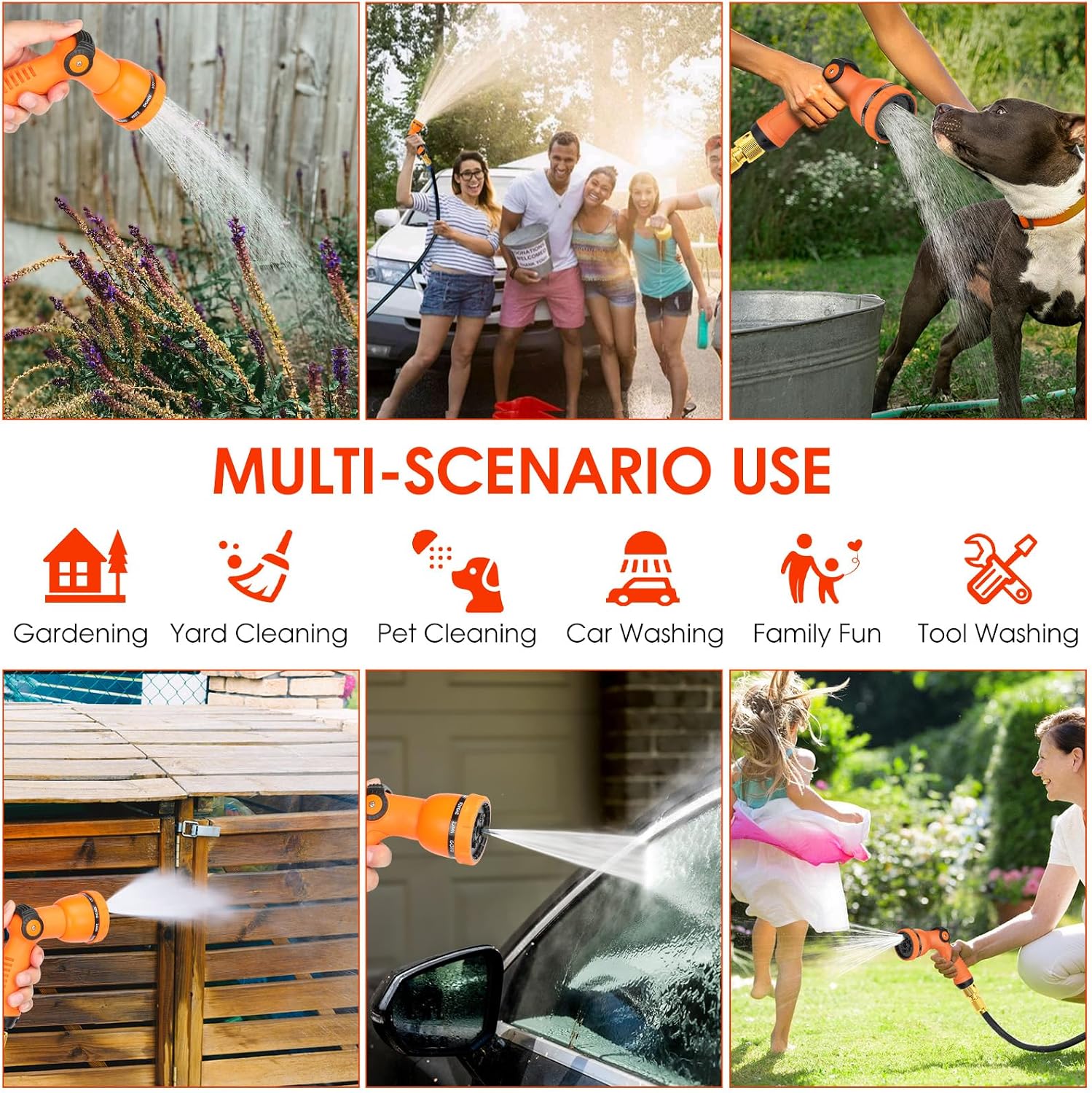 Thumbnail 6 de Expandable Garden Hose 50FT with 10-Function Gun: Durable, Flexible and Easy to Use
