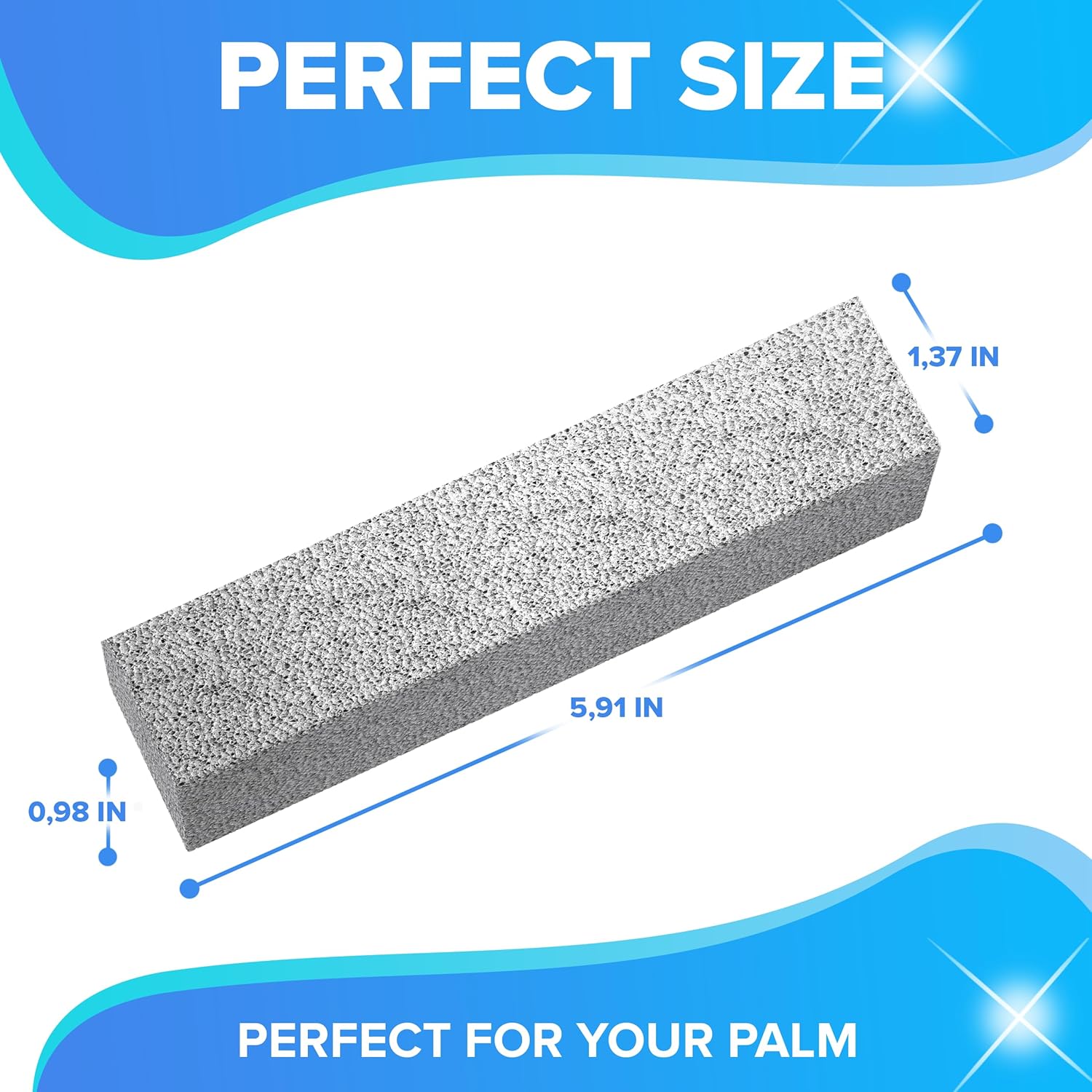 Detalle de DISIWENE Pumice Cleaning Stone with Handle — 14-Pack (No Handle) for Tough Stains