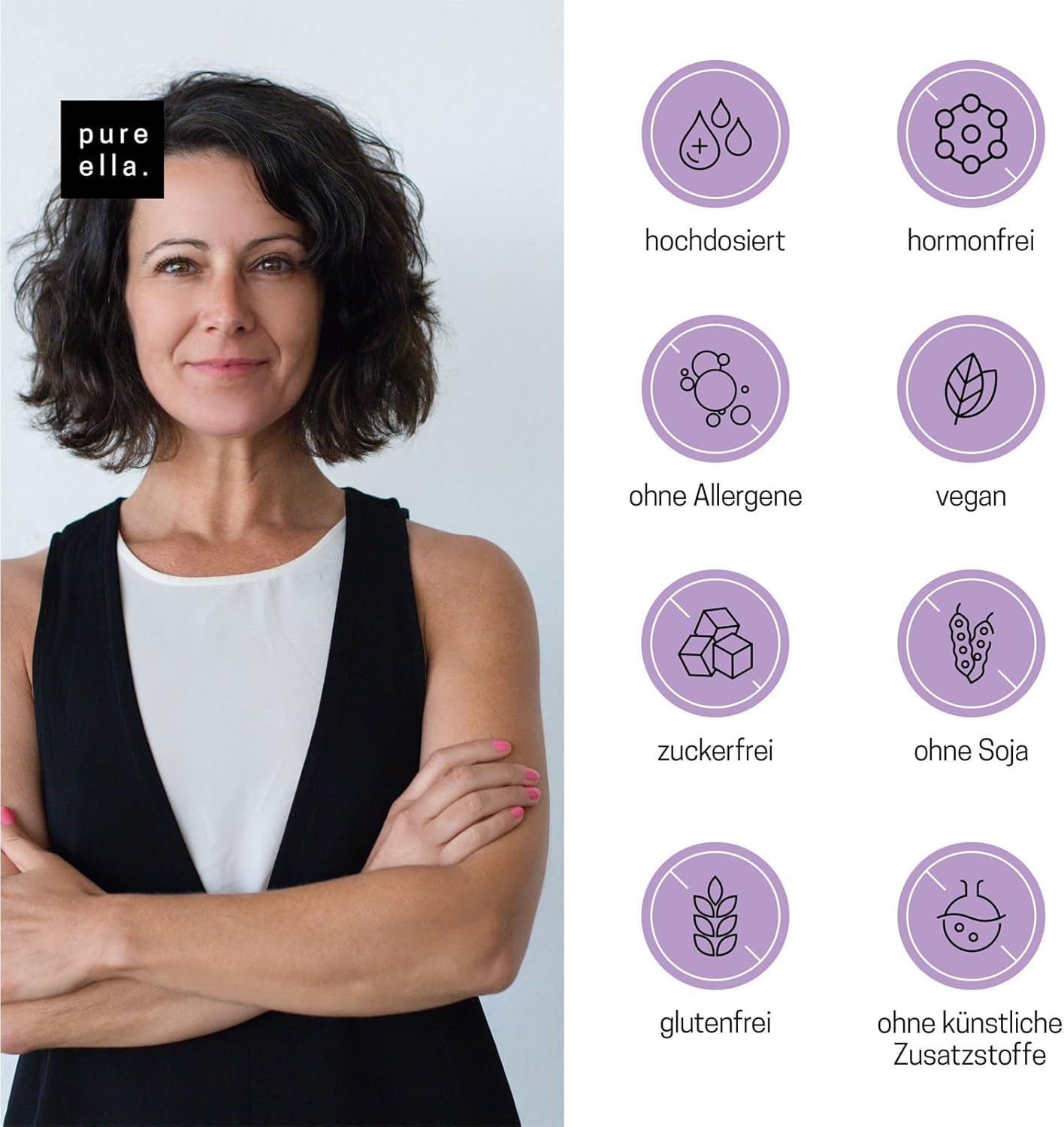Detalle 1 de Pure Ella WECHSELJAHRE Vitalstoffkomplex für Frauen in der Menopause (60 Kapseln)