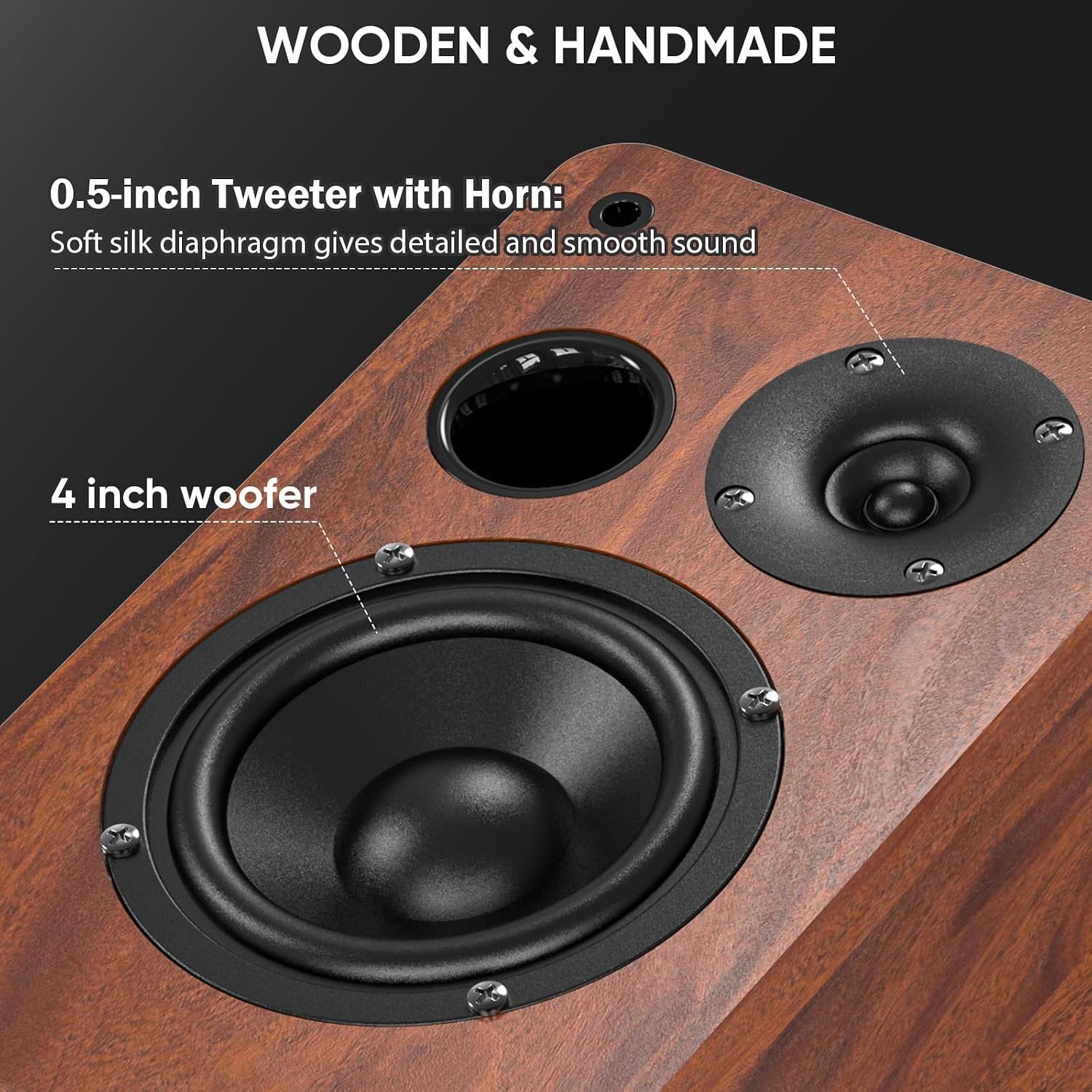 Detalle 2 de Saiyin Bluetooth Bookshelf 40W x 2