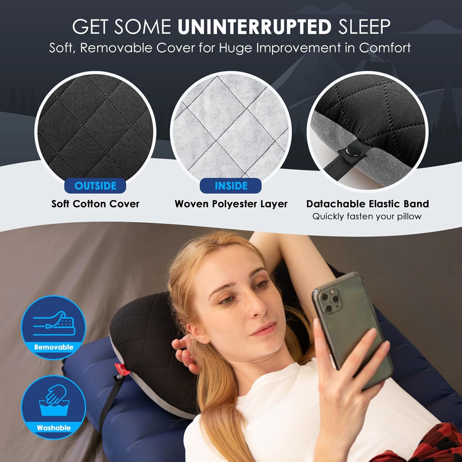 Thumbnail 4 de Hikenture Camping Pillow Ultralight inflatable neck support