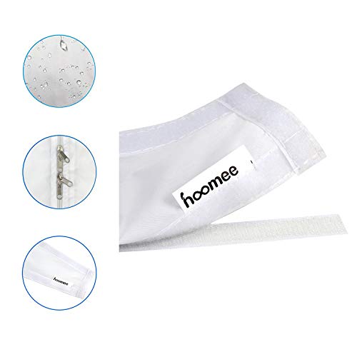 Detalle de HOOMEE 300 cm: Cubierta Aislante de Tela para Ventanas (Aire Acondicionado Portátil y Secadora) con Cremallera y Cinta Adhesiva