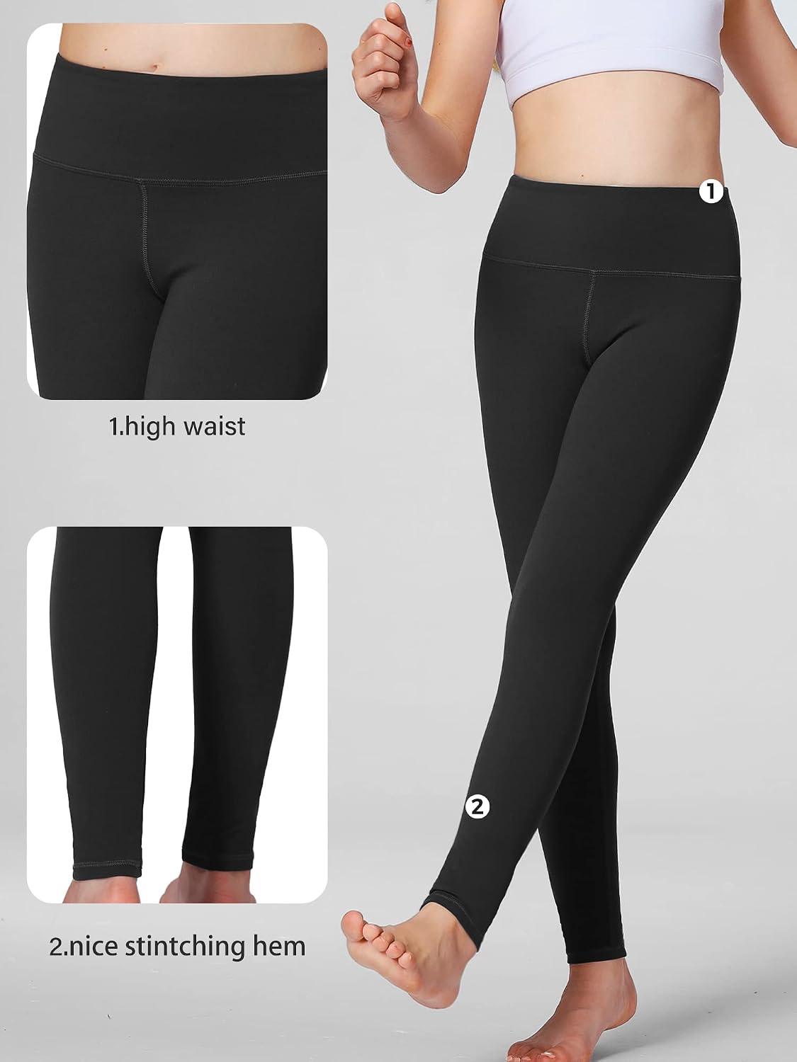 Thumbnail 4 de Stelle Girls Leggings with Hidden Pocket, High-Rise Waistband and 4-Way Stretch