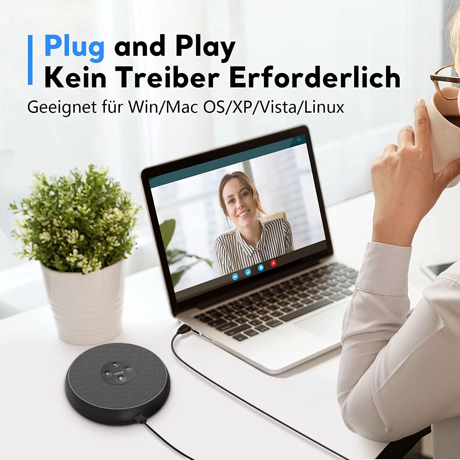 Detalle de EMEET M1A Konferenzlautsprecher für Meetings 360°