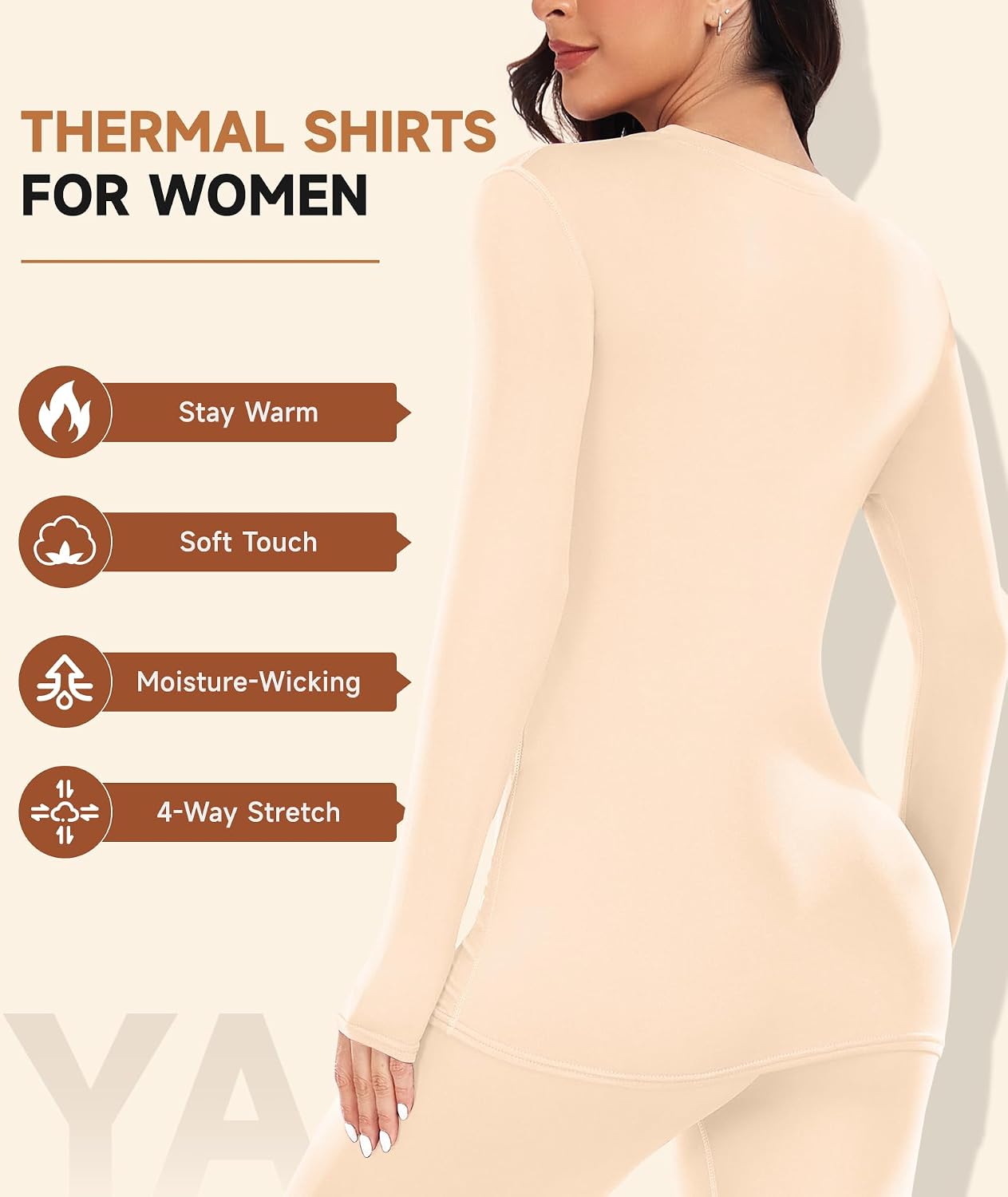 Thumbnail 1 de YADIFEN Thermal Top for Women – Long Sleeve Base Layer