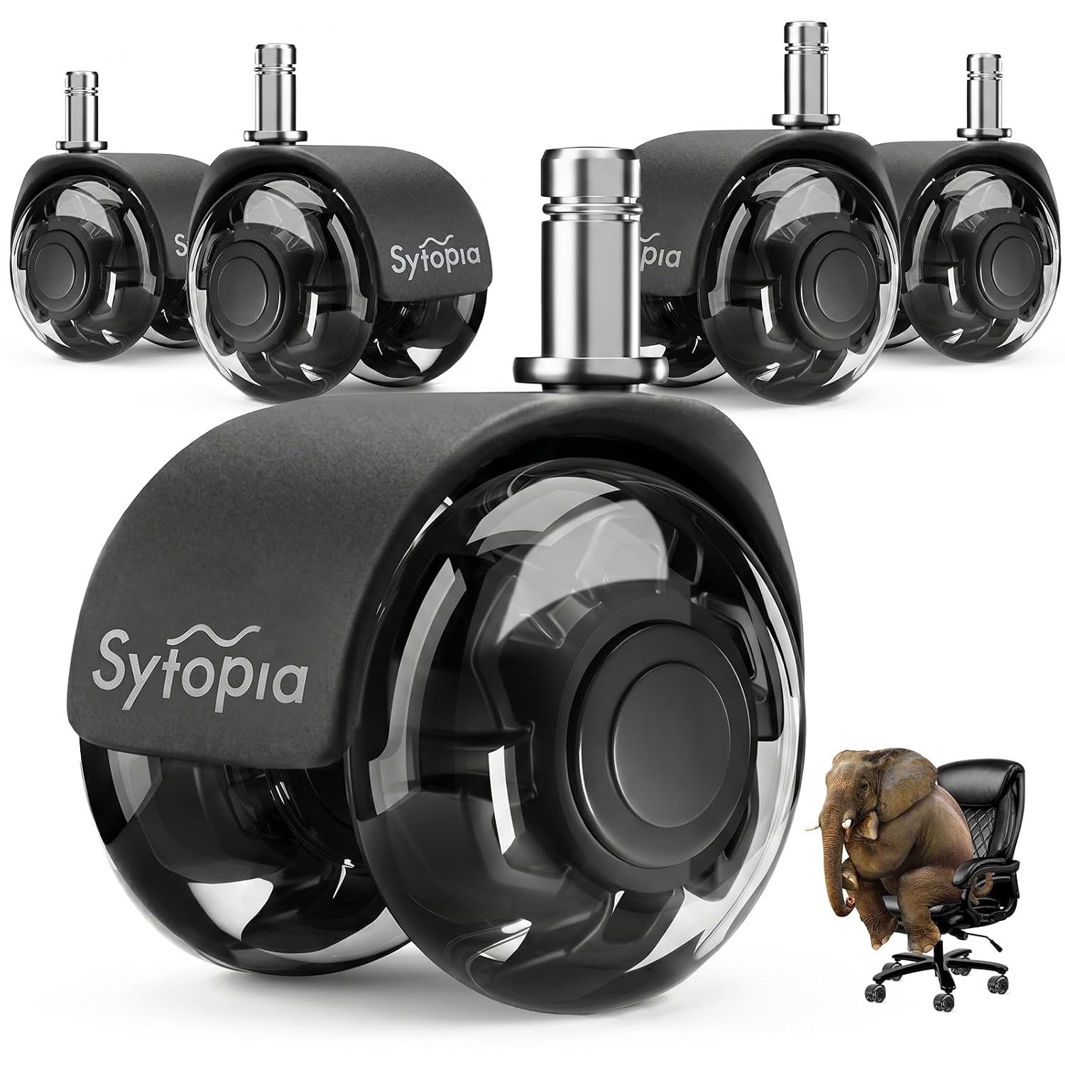 Detalle de Sytopia 5er Rollen Bürostühle 317 kg