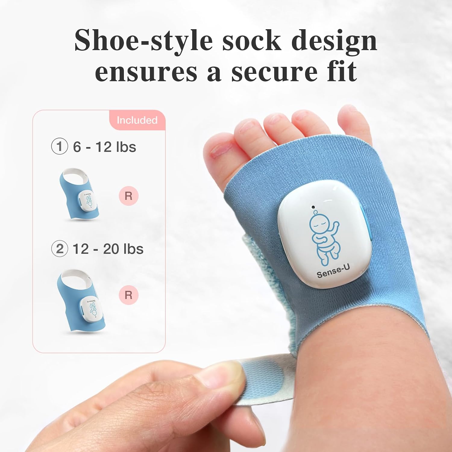 Thumbnail 6 de Sense-U Smart Sock Shoe 2 Baby Monitor: Heart Rate & Sleep Insights for 1–12 Months