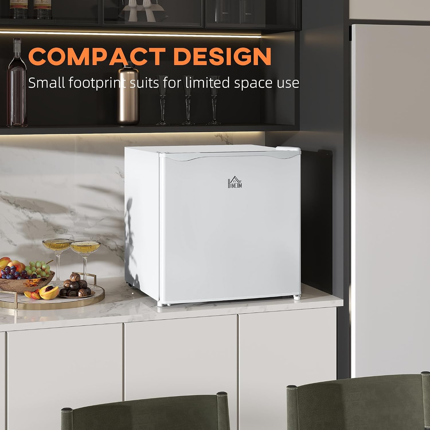 Detalle 2 de HOMCOM 800-127V80WT Mini Freezer, 1.1 Cu. Ft., Reversible Door