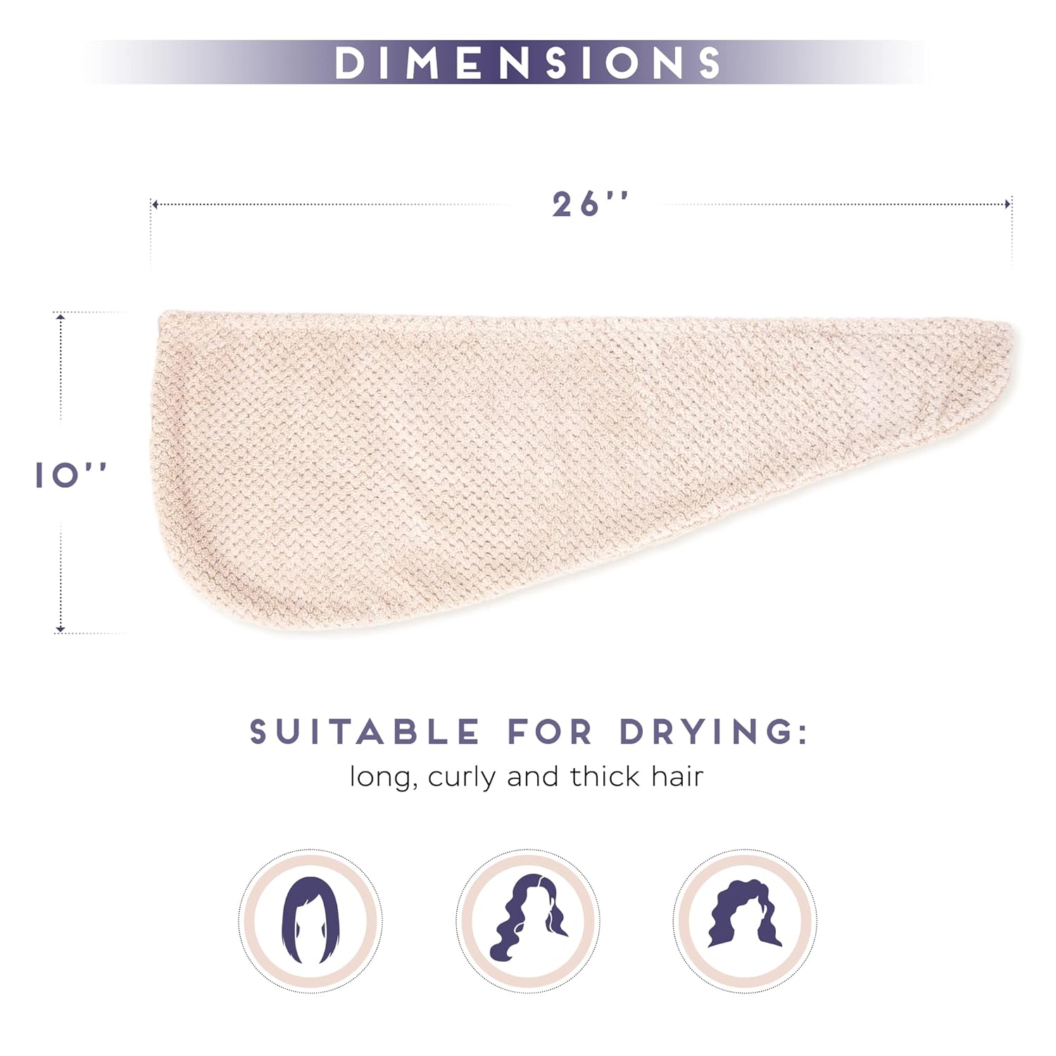 Detalle 1 de SimpleField Microfiber Hair Towel Wrap 2-pack 🧖♀