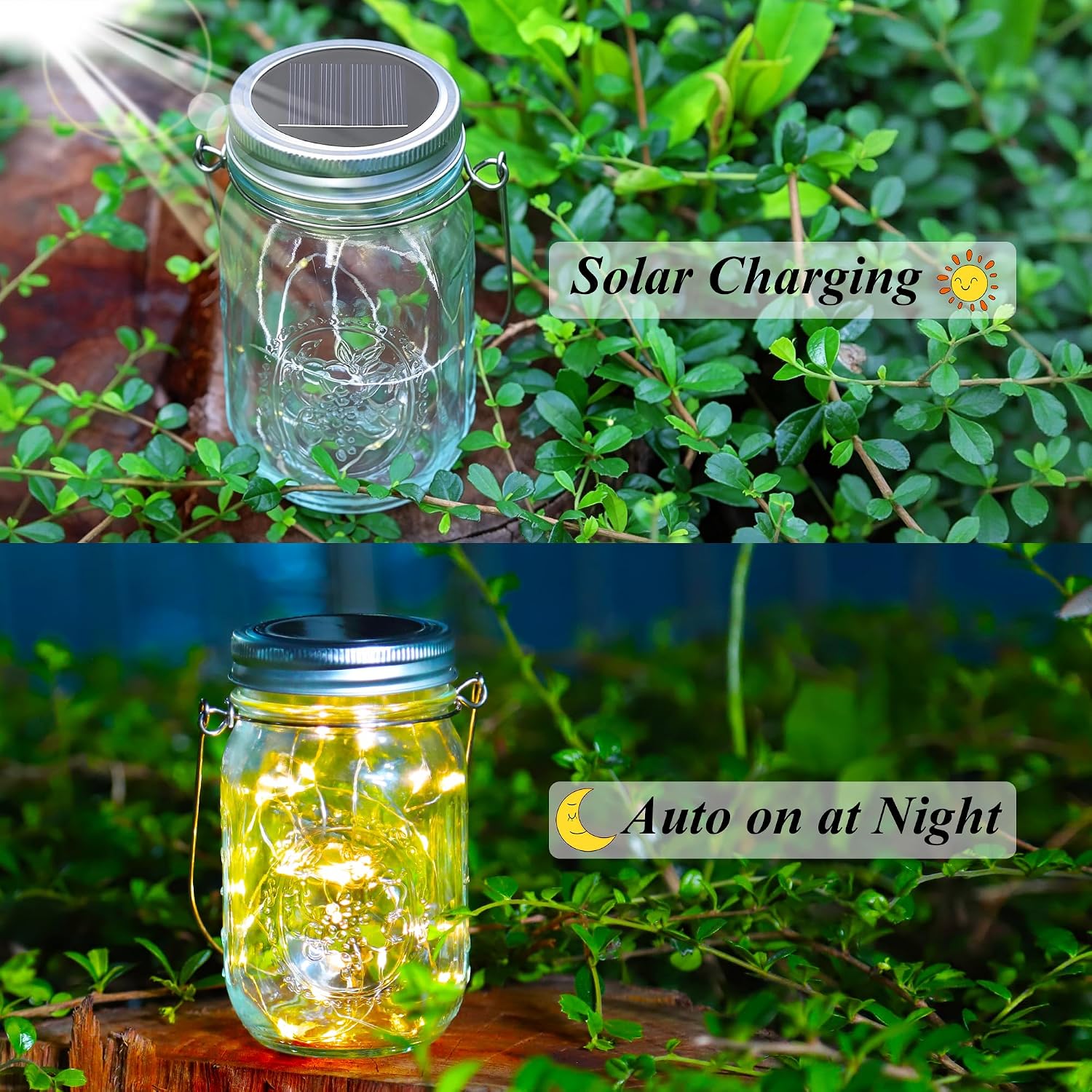 Detalle de Lanterne Solari da Esterno - Set da 6 pezzi con 30 LED IP65, luci solari per giardino SENMI