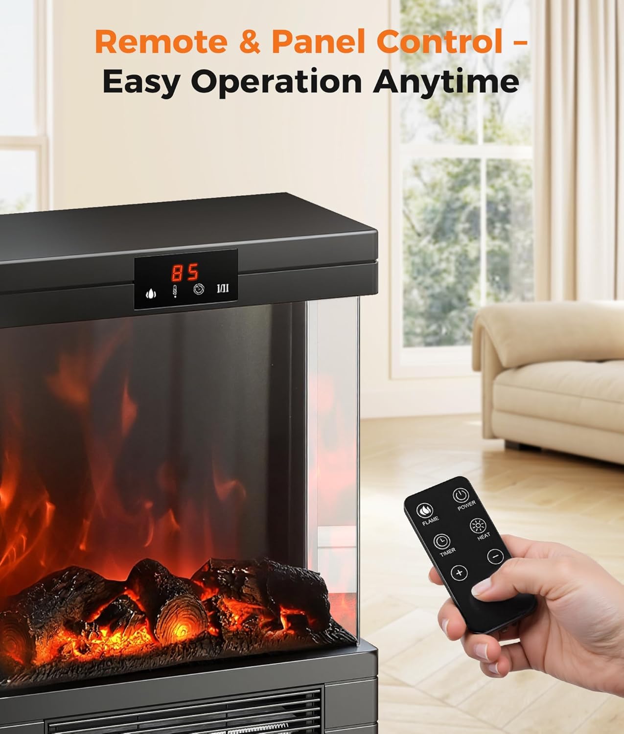 Thumbnail 5 de Oylus Electric Fireplace Stove Heater with Remote
