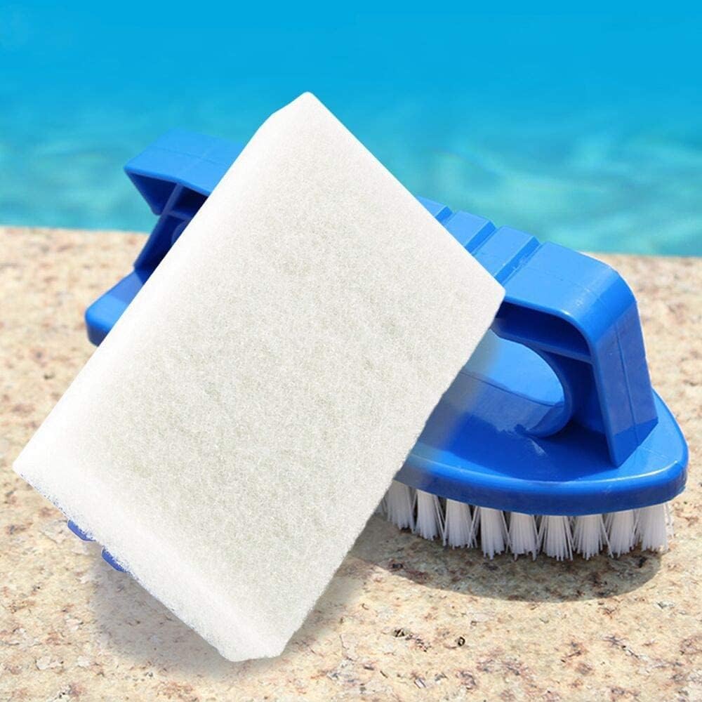 Detalle de Pool Schwamm Bürste, 2er-Set – Reinigungshilfe für Poolwände, Fliesen und Stufen