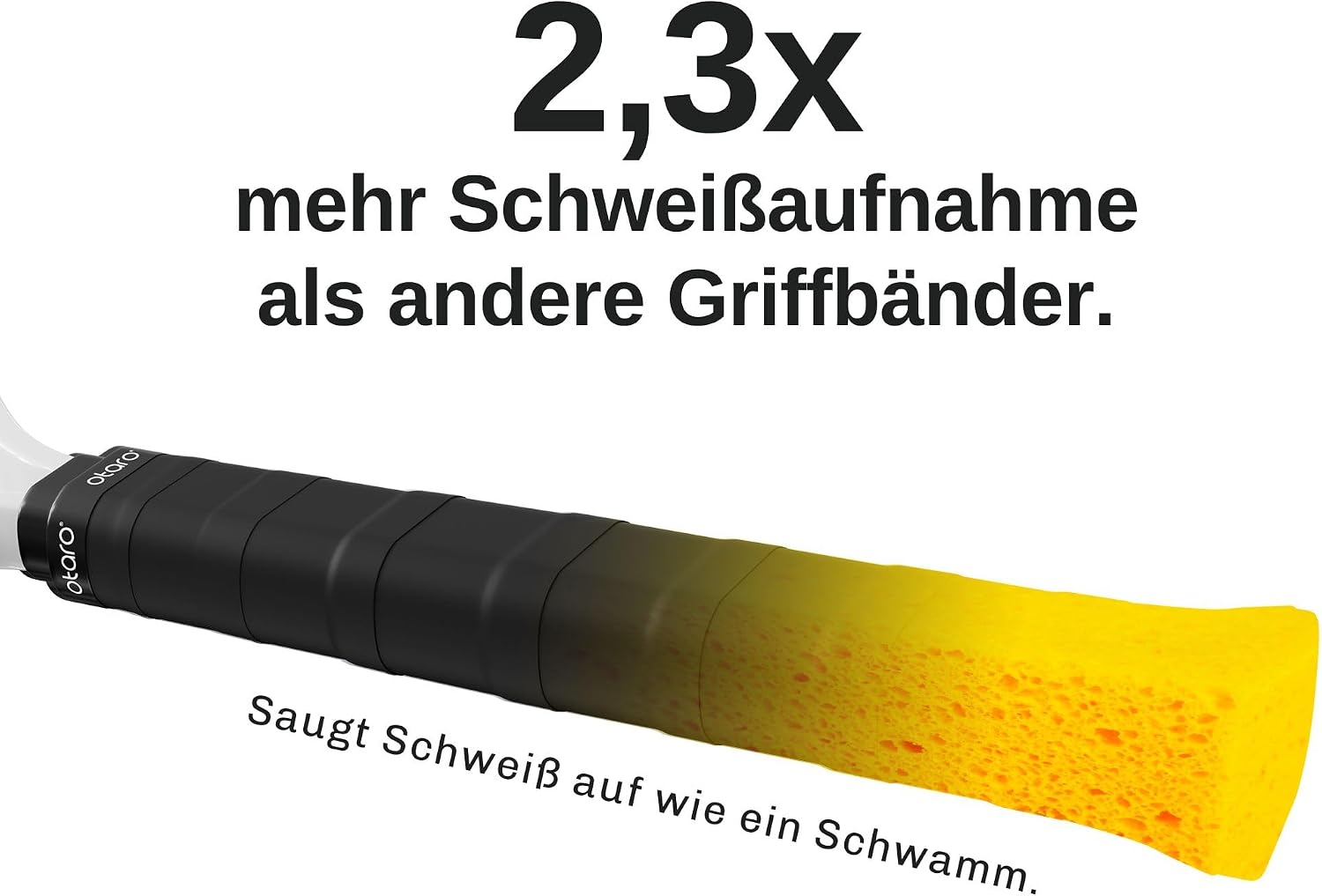 Detalle de Otaro Griffband Tennisschläger – rutschfest, schweißabsorbierend, 2er Set