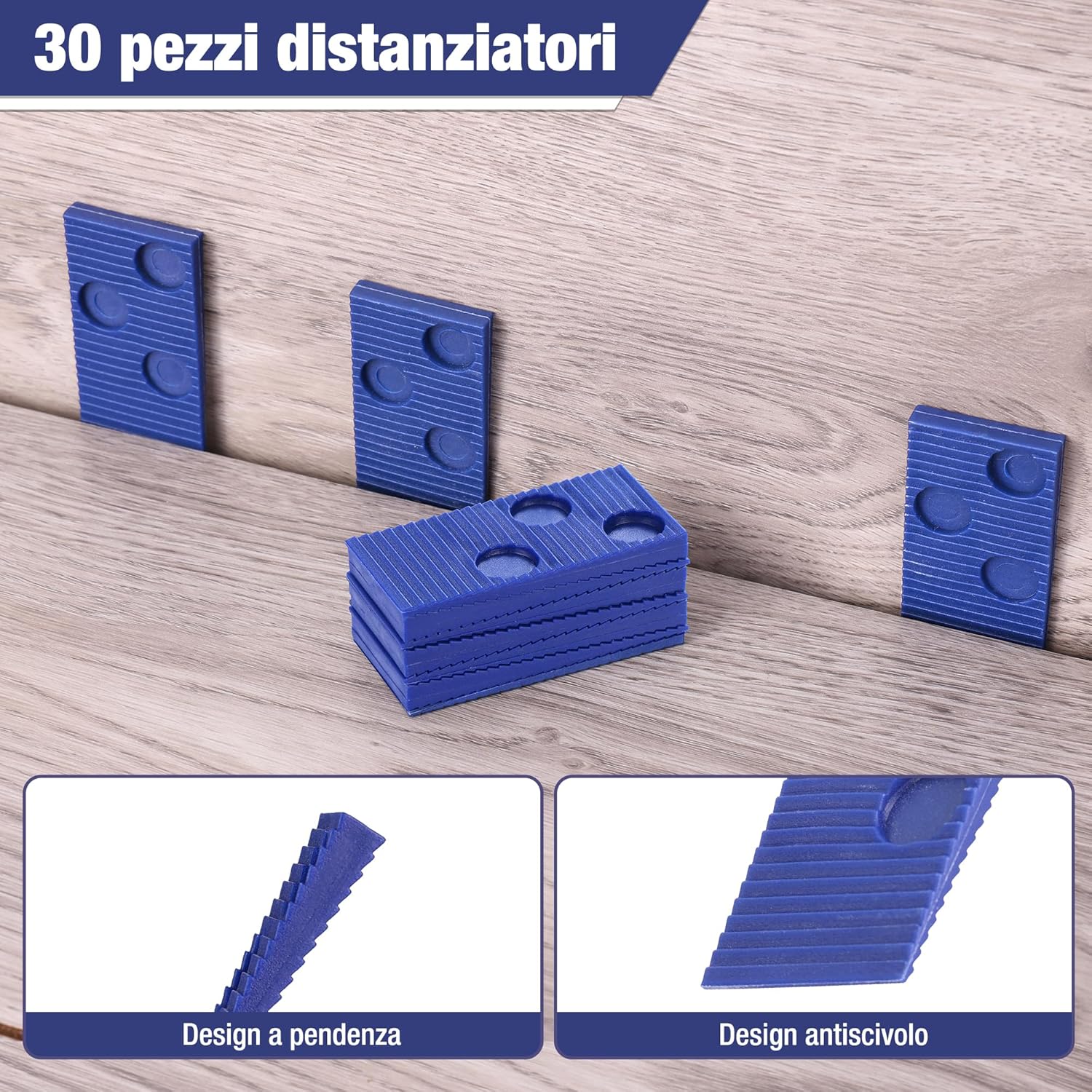 Thumbnail 5 de WORKPRO Kit pavimenti in laminato: martello rinforzato, barra di trazione, blocco per maschiatura e 30 distanziatori