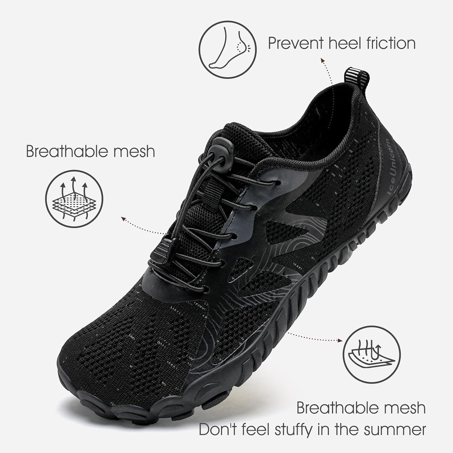 Thumbnail 1 de IceUnicorn Barfußschuhe Traillaufschuhe – Knit mit breiter Zehenbox