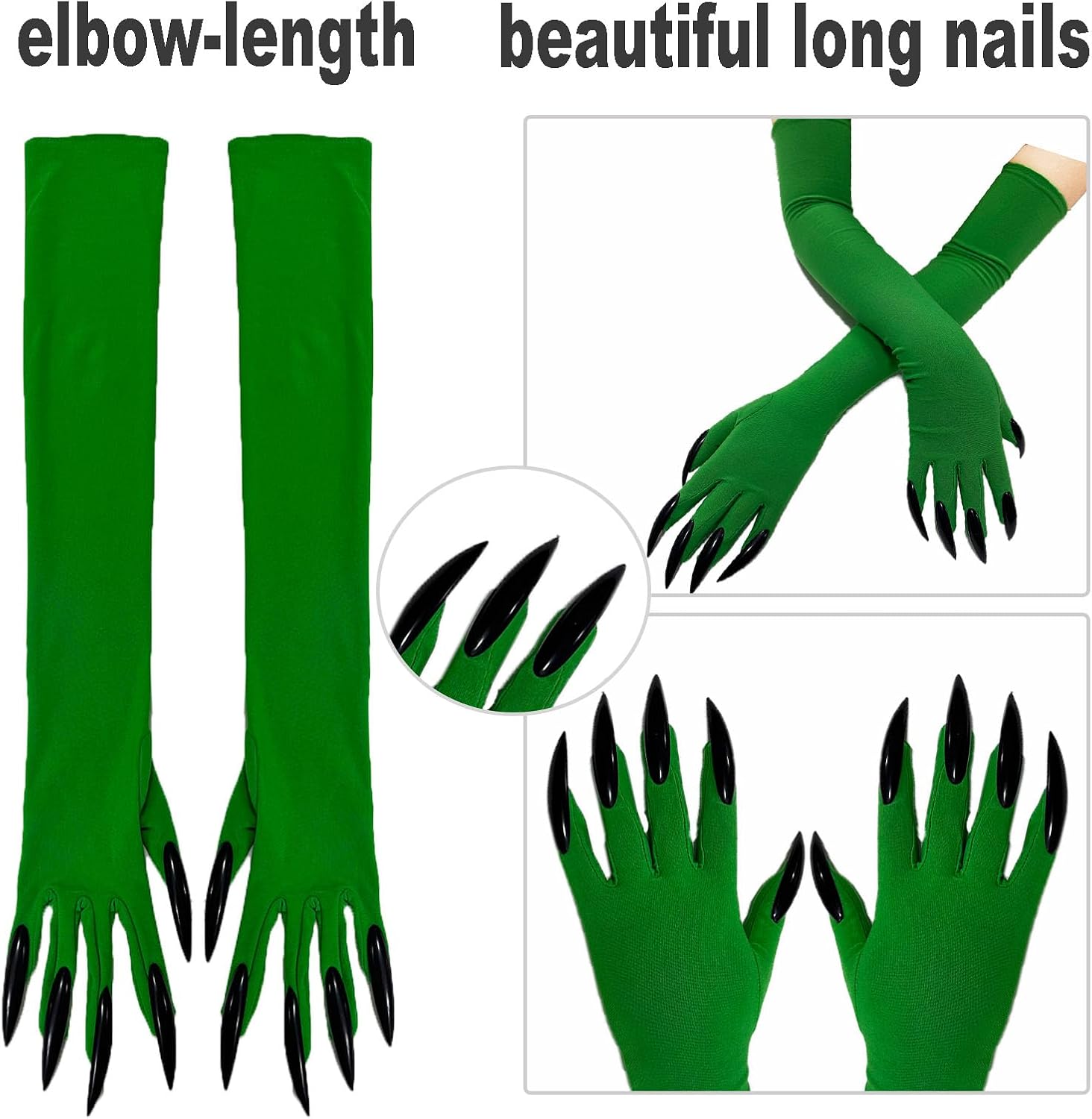 Detalle de Wakejoy Witch Costume with Green Gloves