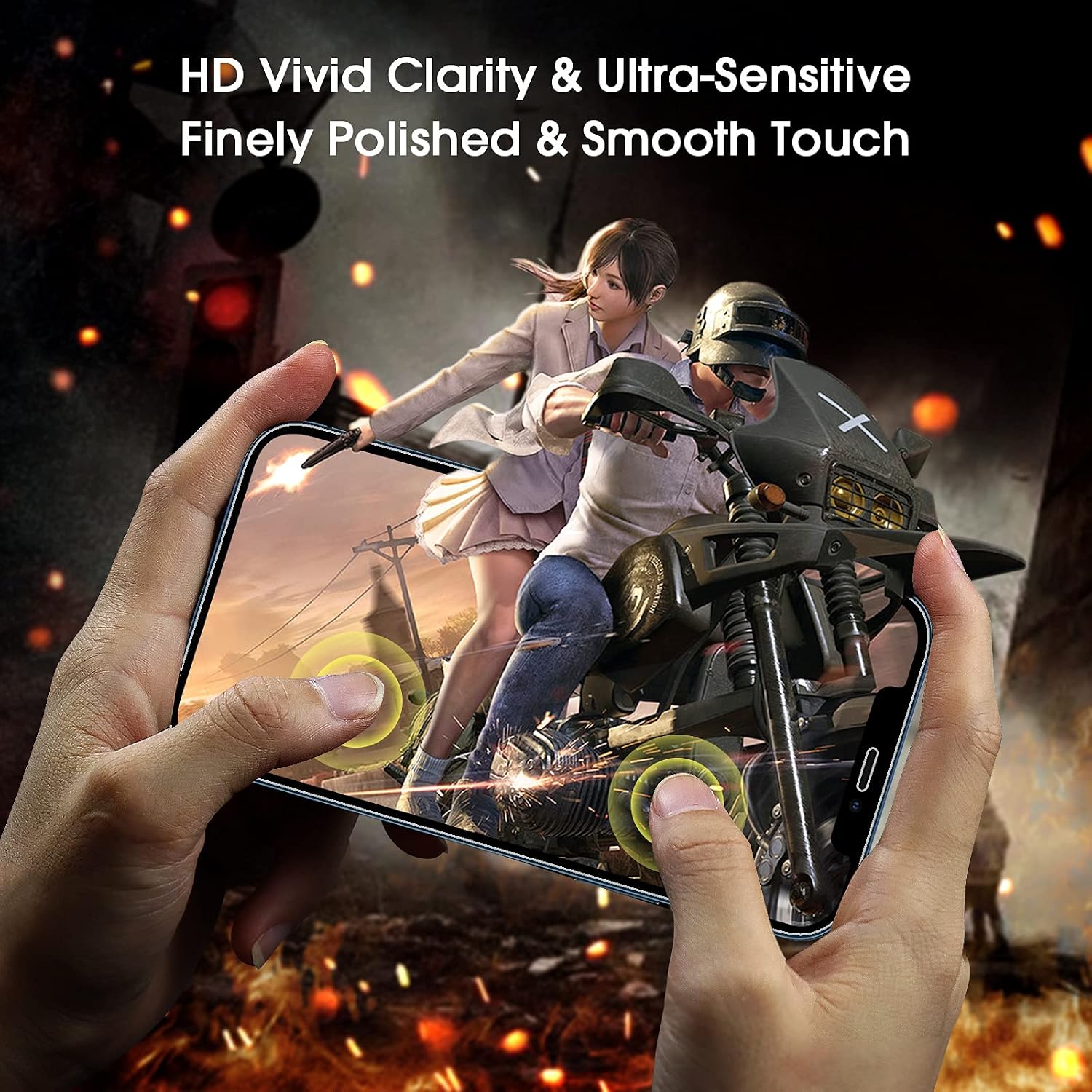 Detalle de amFilm OneTouch Tempered Glass Screen Protector for iPhone 12/12 Pro, 2-Pack