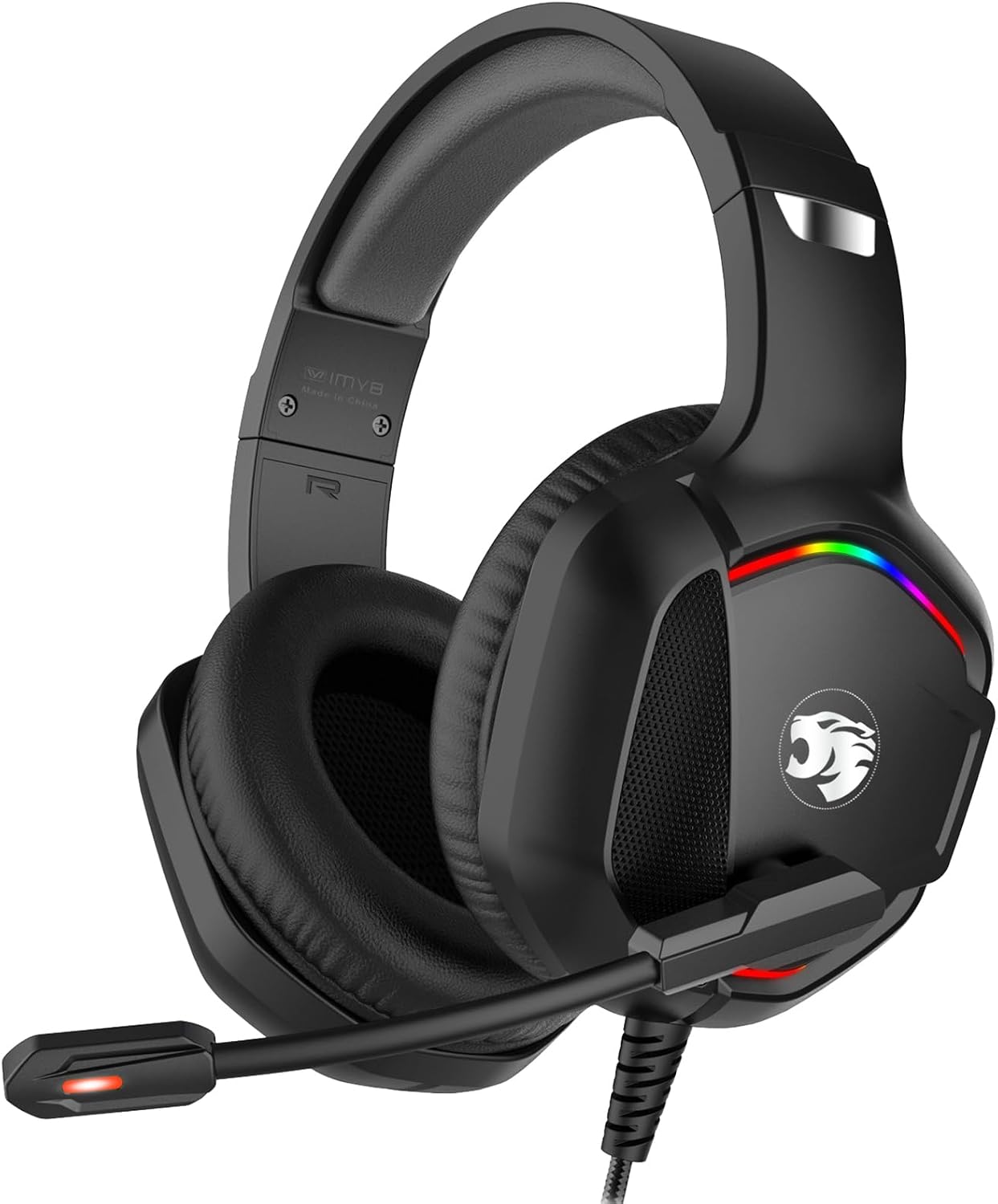 Detalle de IMYB A36 Wired Gaming Headset with Mic, RGB and 50 mm Drivers