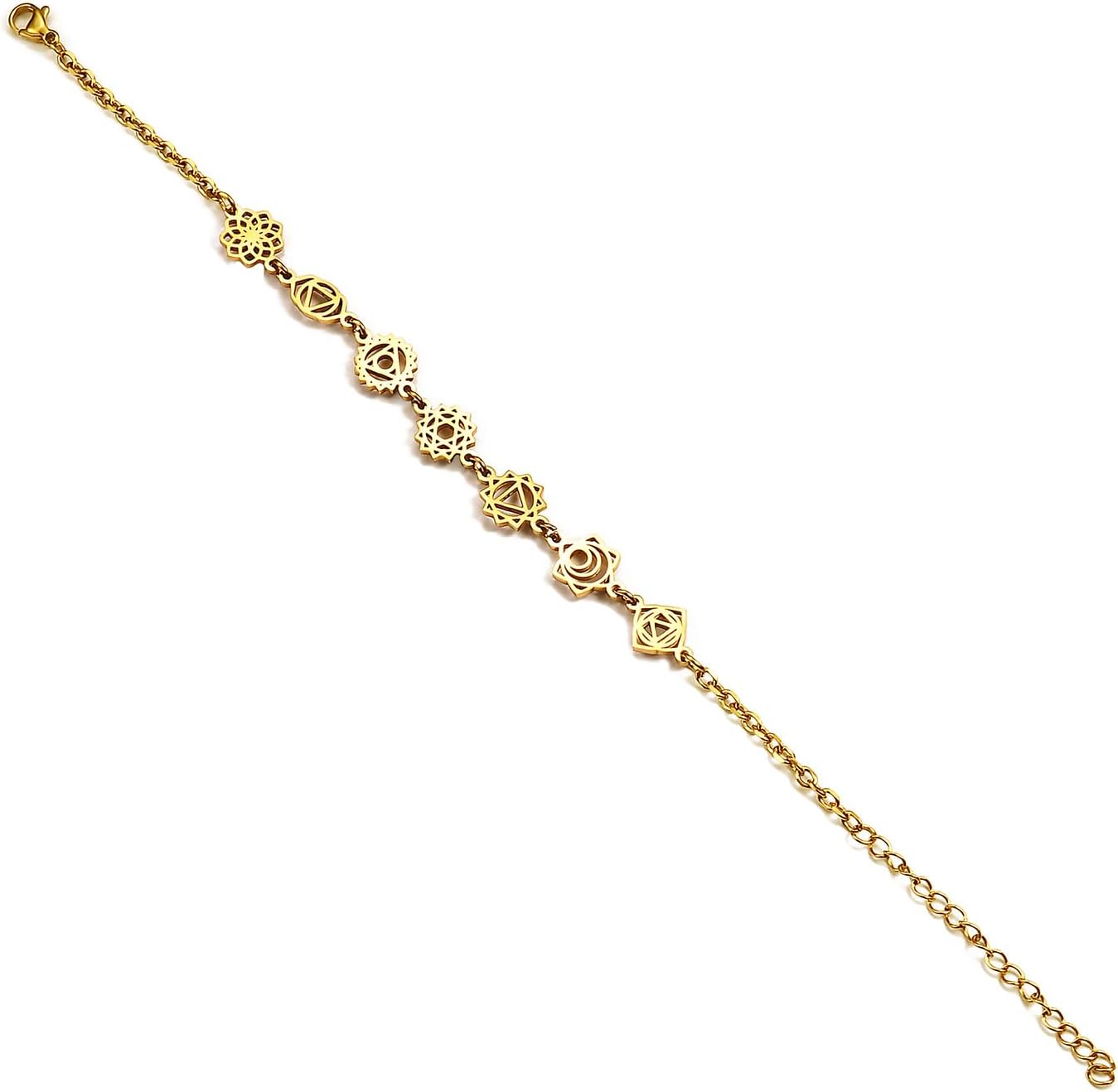 Detalle 2 de AITENME 7 Chakren „Vermissen“-Armband – Mantra-Schmuck für Yoga, Meditation & Alltag